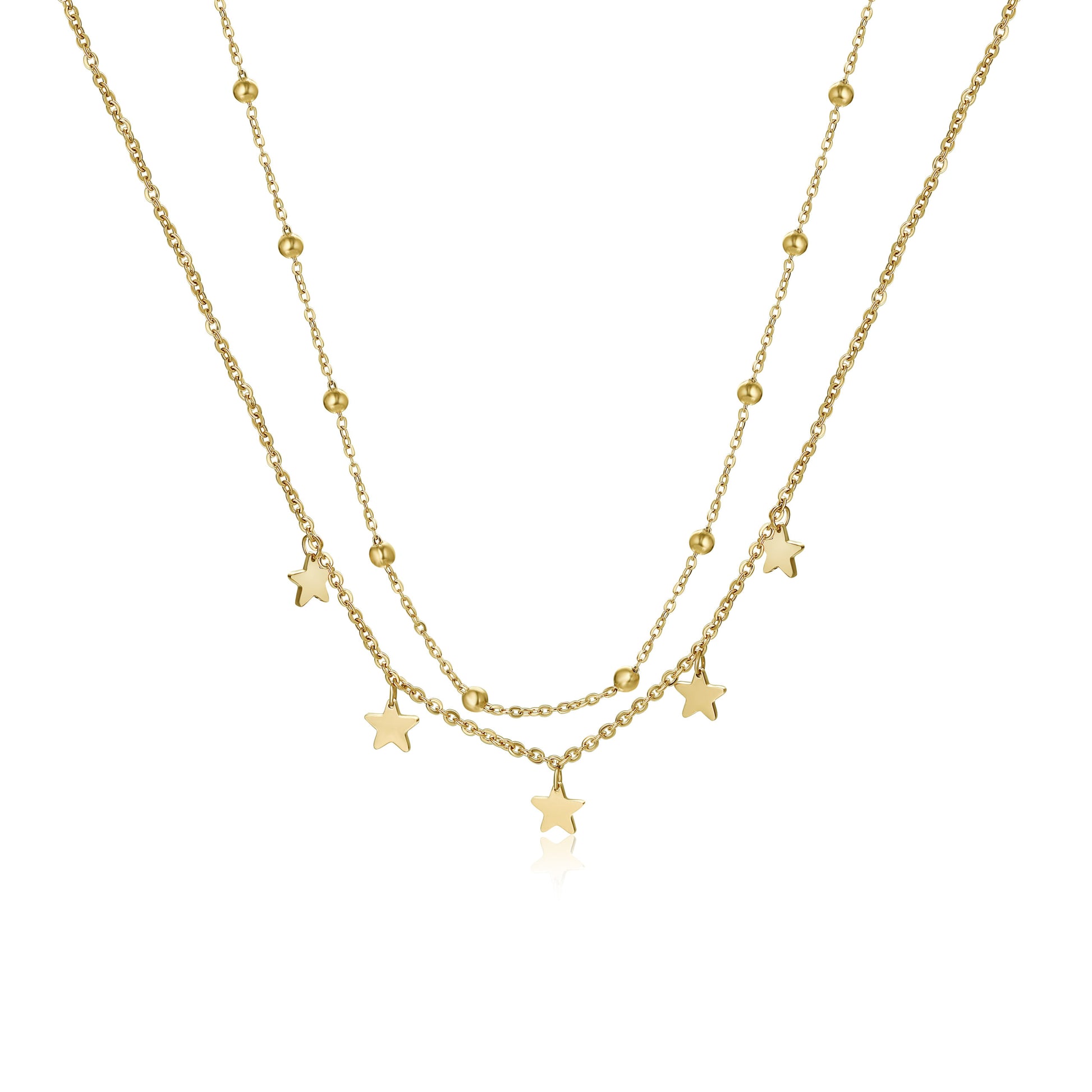 Collana doppia con stelline pendenti - 2 varianti