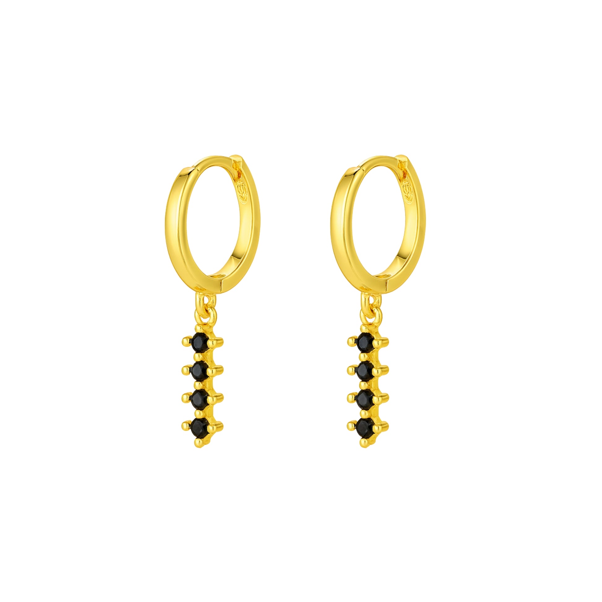 Pair of 925 Silver "Stone Pendant" Earrings
