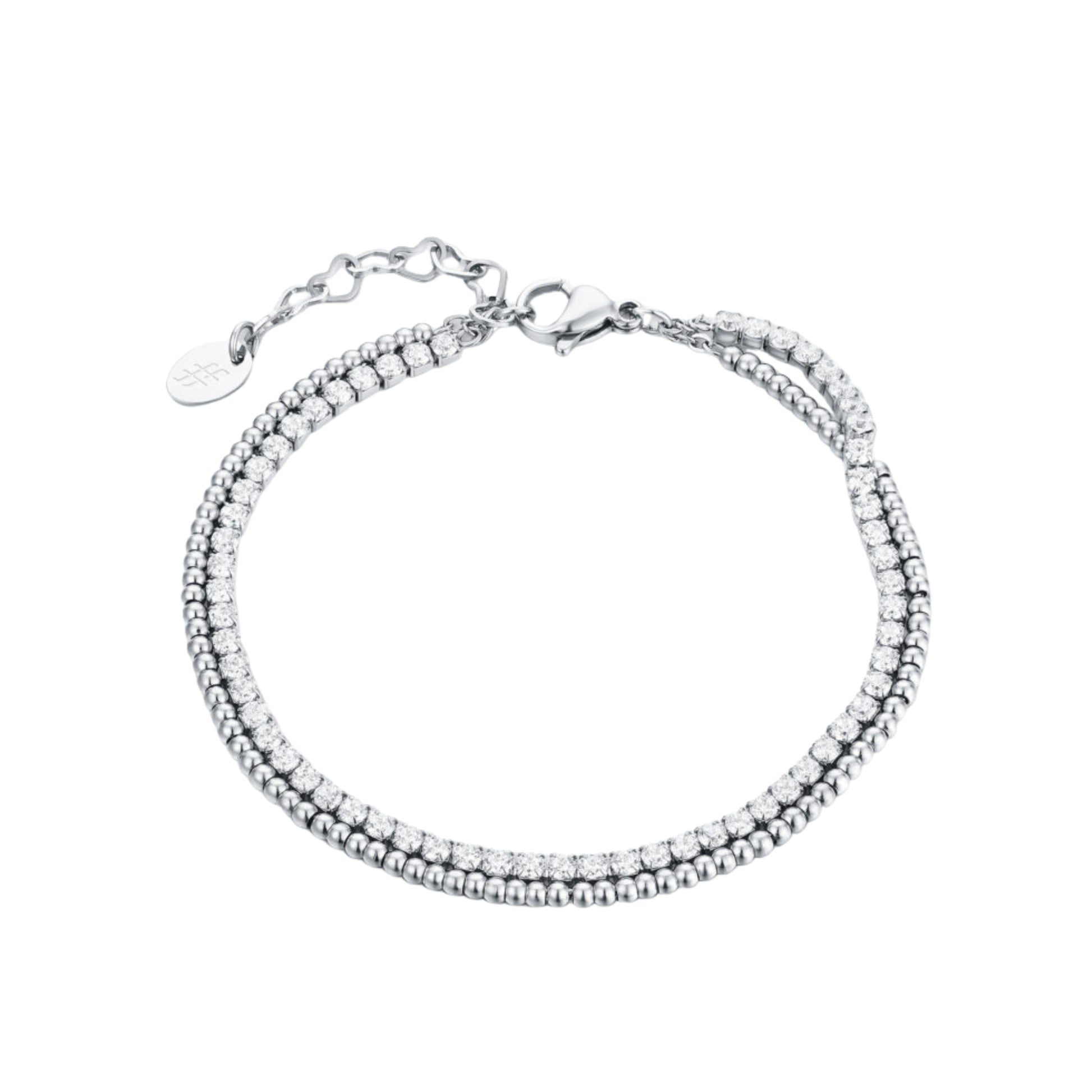 Bracciale Tennis Sfere_AcciaioInox "BRAND"