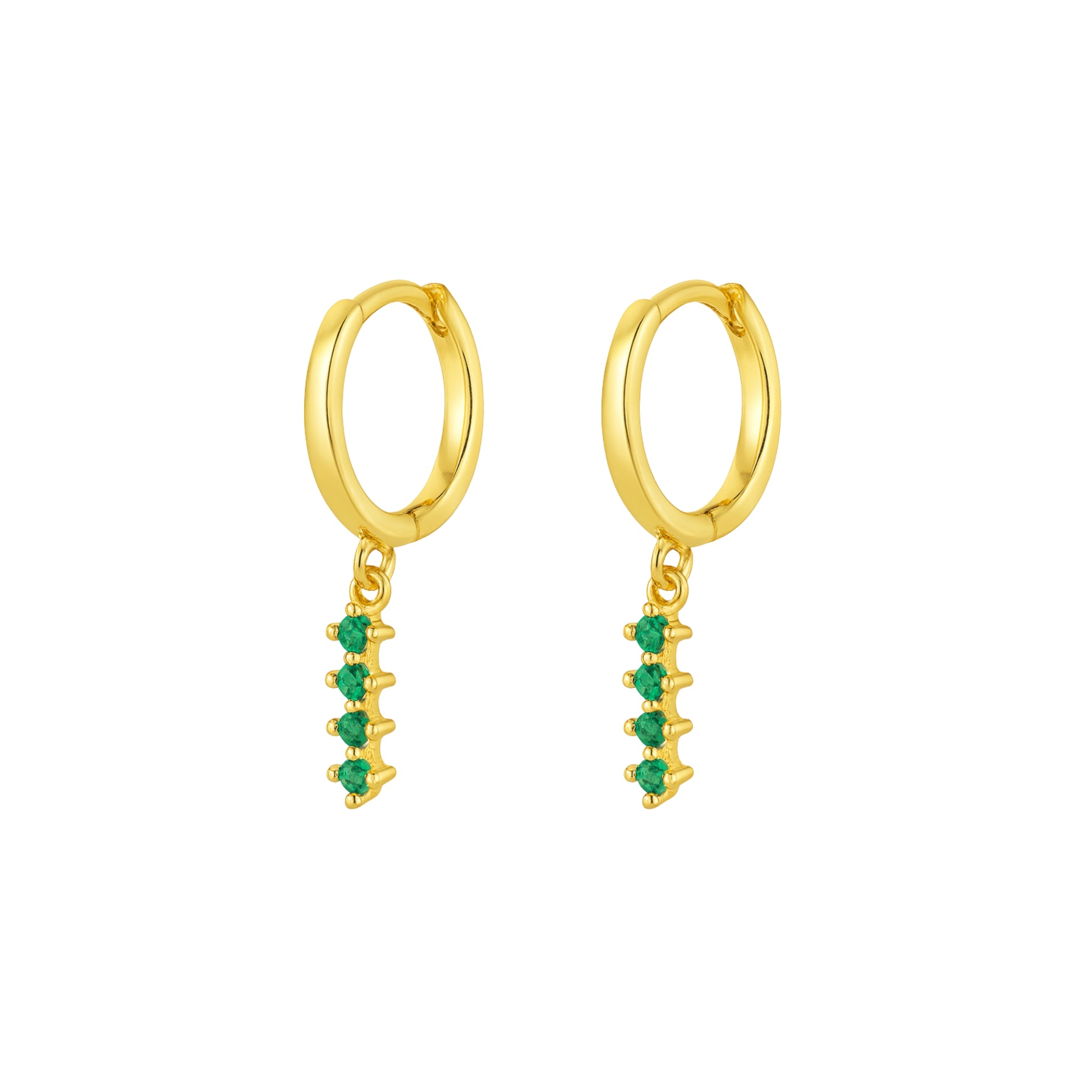 Pair of 925 Silver "Stone Pendant" Earrings