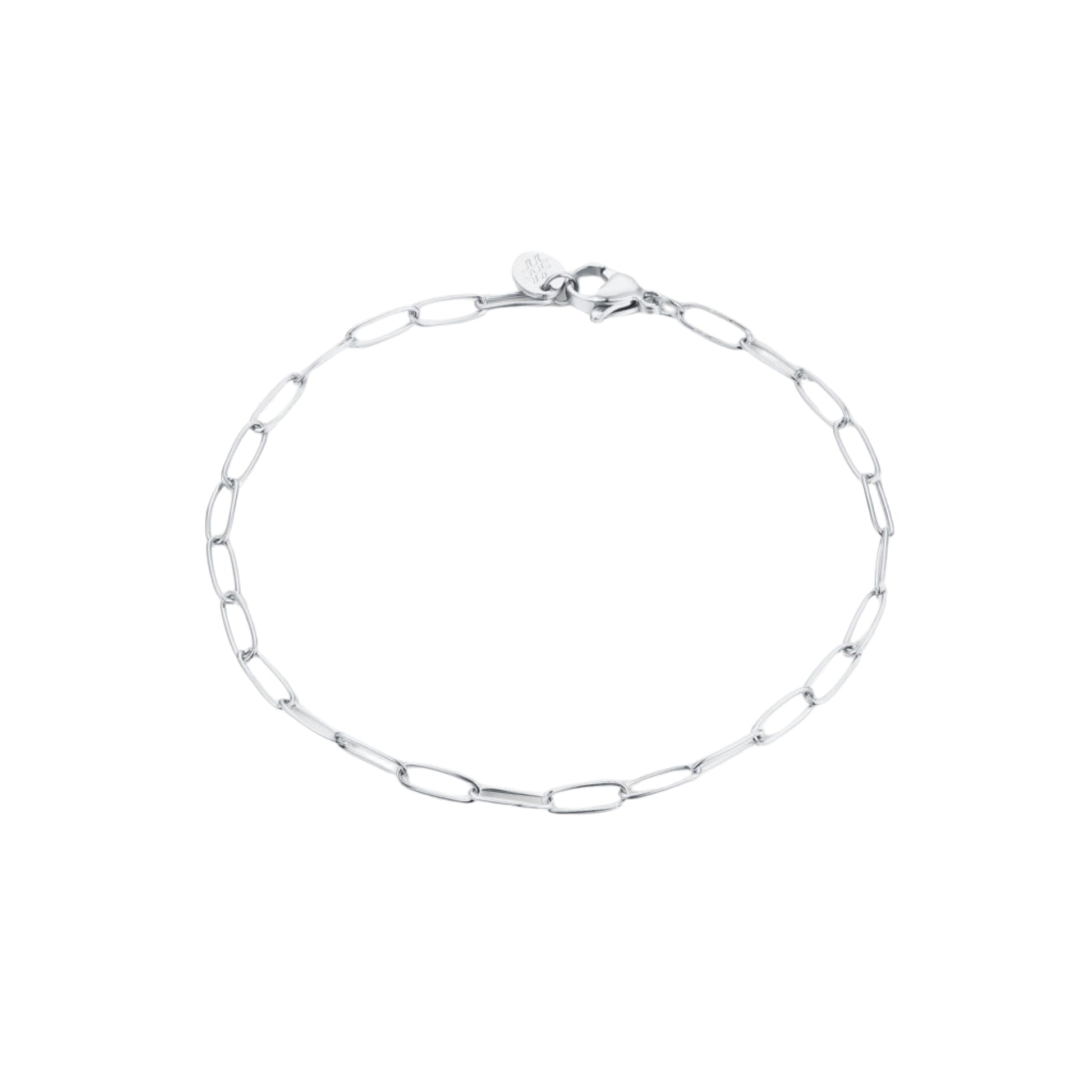 Bracciale Catenina Maglie Ovali Acciaio Inox - Brand