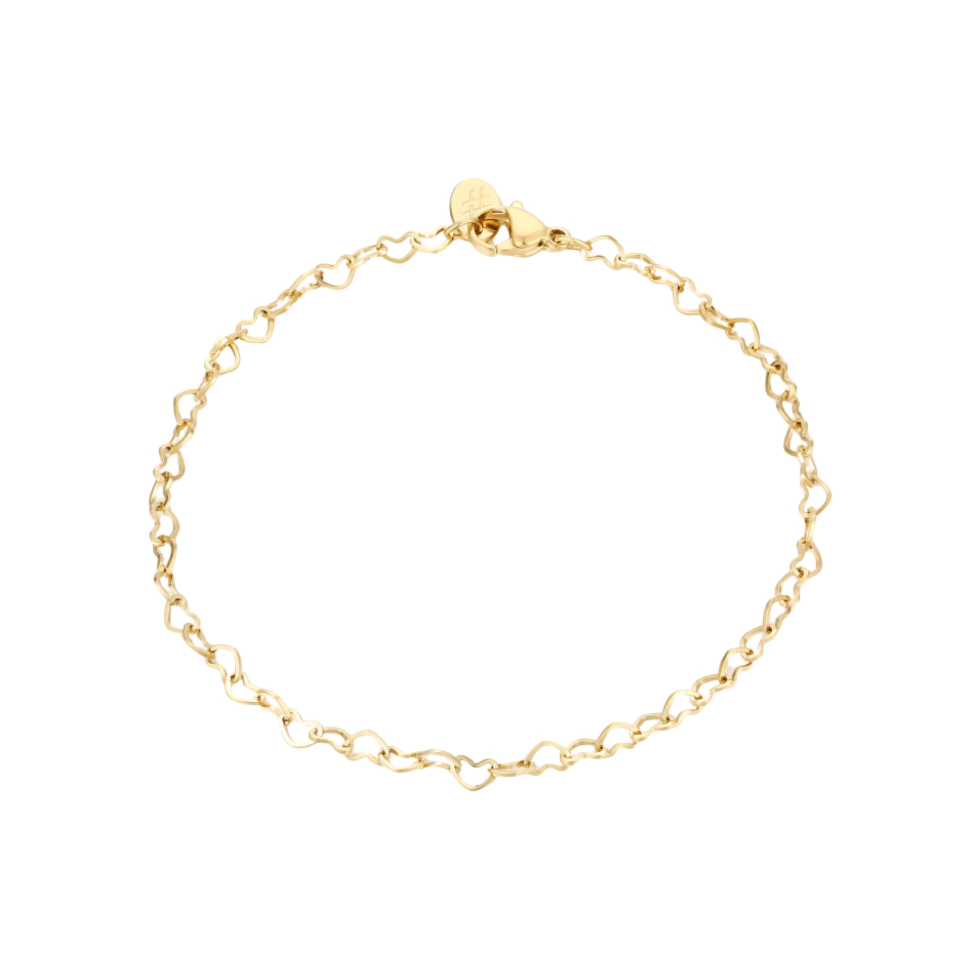 Bracciale Catena Cuore Acciaio Inox - Brand