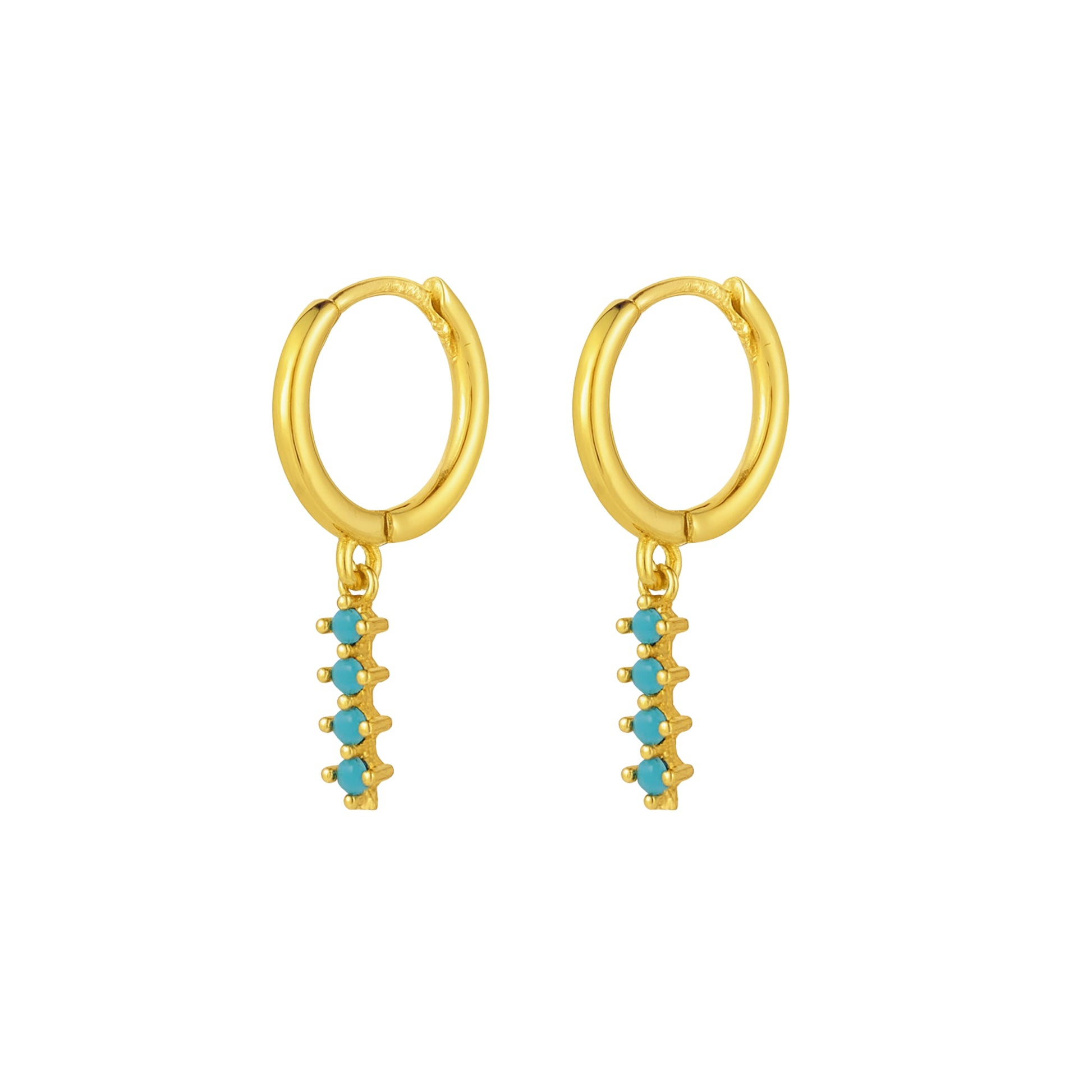 Pair of 925 Silver "Stone Pendant" Earrings