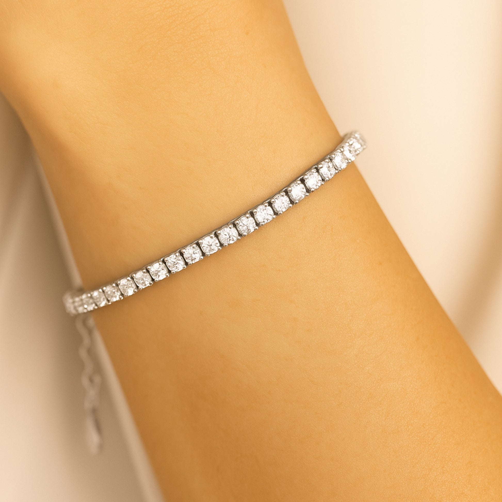925 silver crystal tennis bracelet