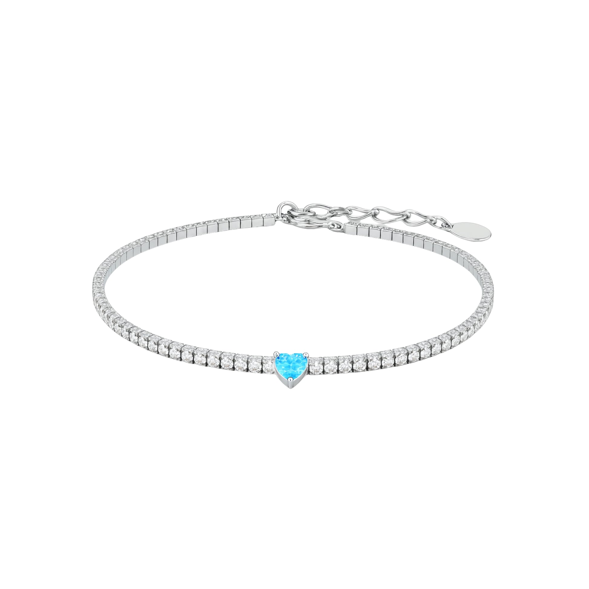 Heart tennis bracelet