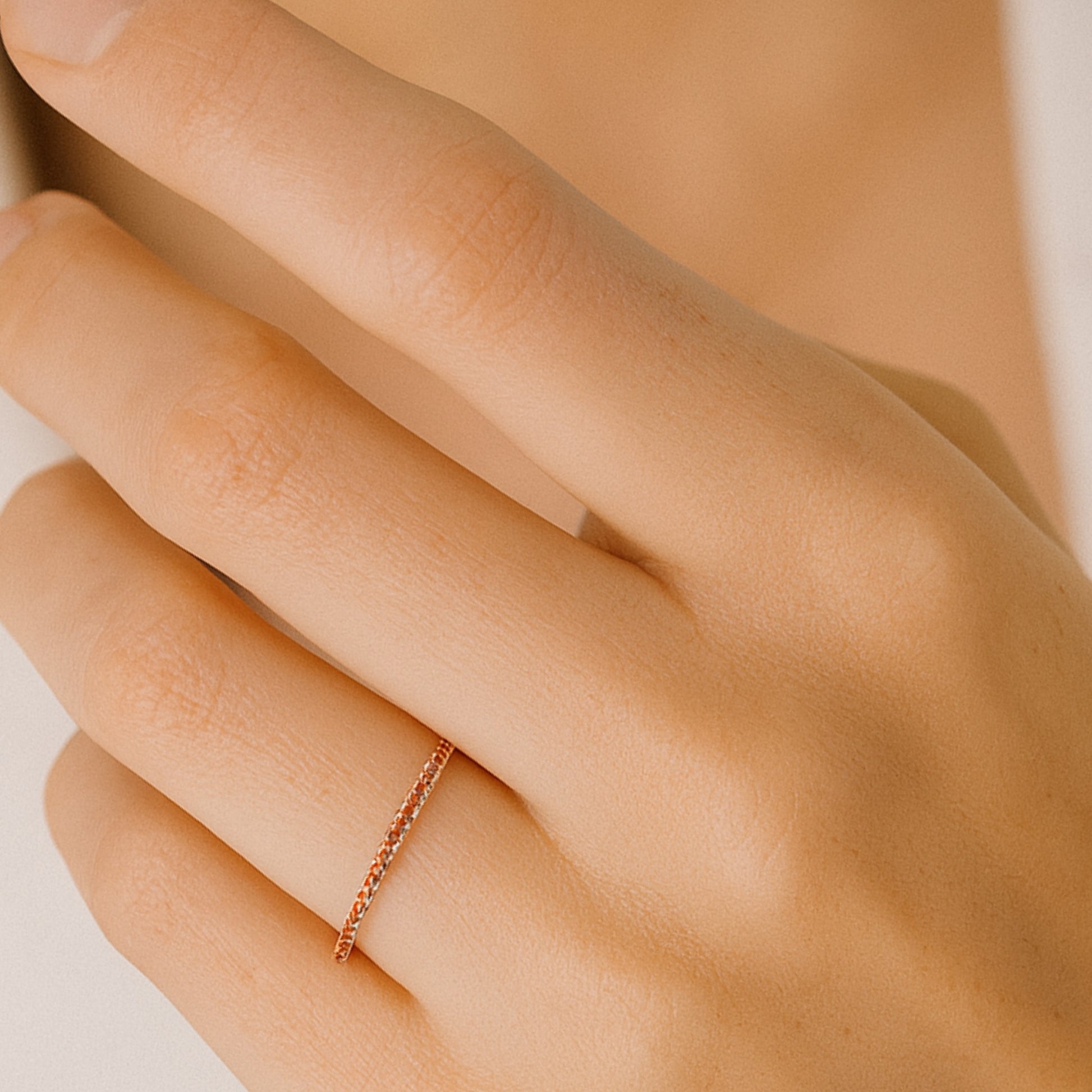 Orange 925 silver ring