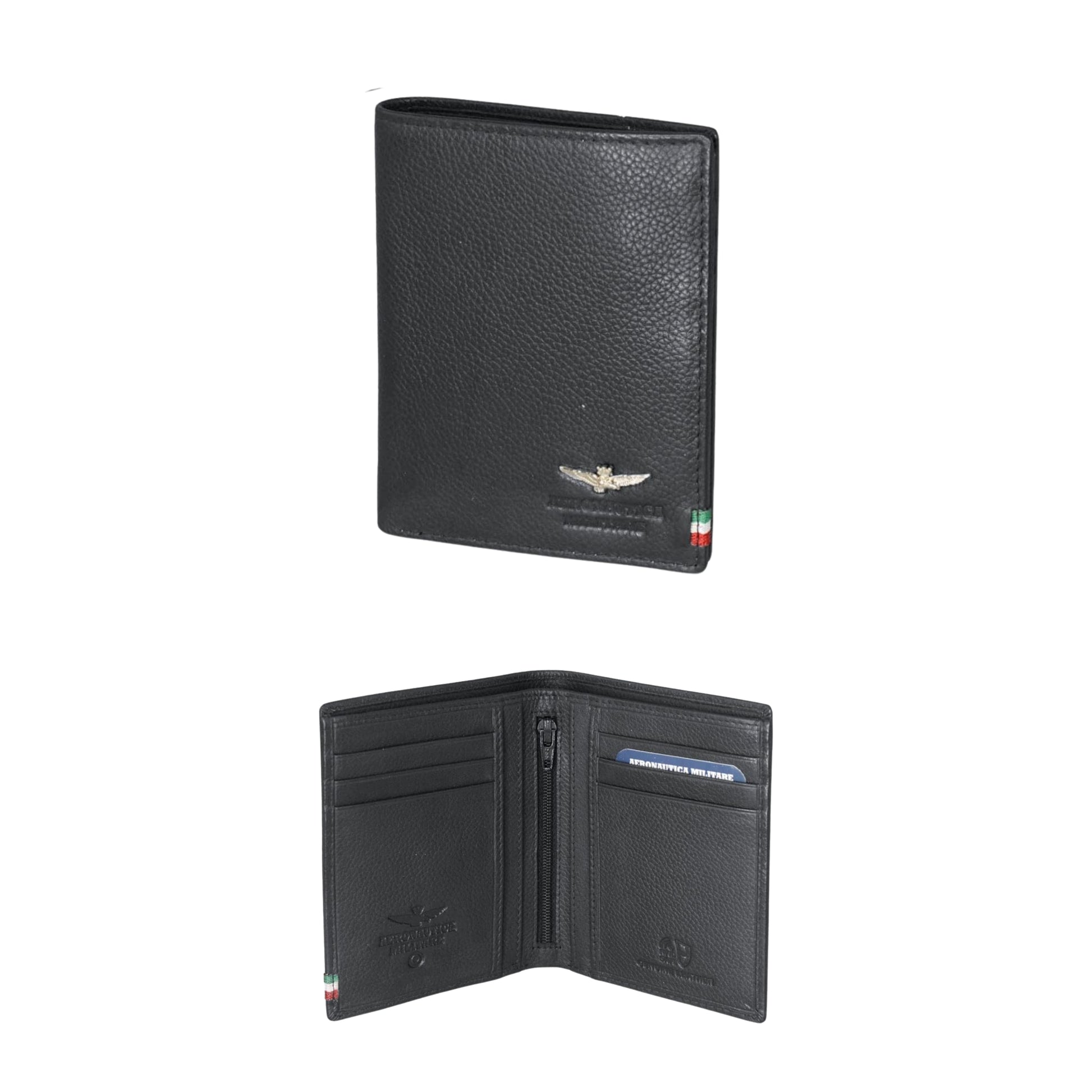 Portafoglio Verticale in Vera Pelle Flag - Aeronautica Militare