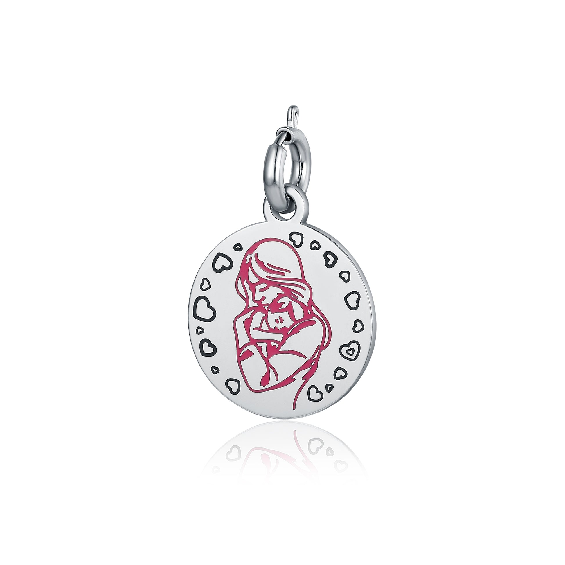 Charm Mamma abbraccio rosa