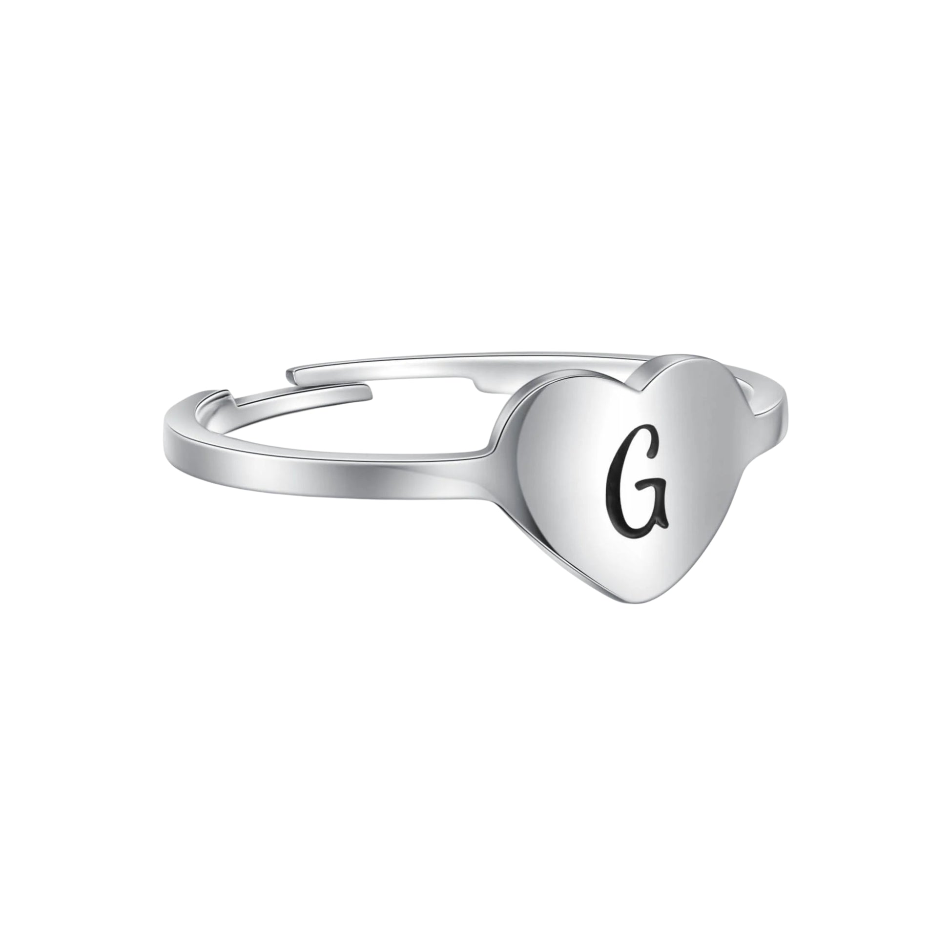 Heart Letter Ring
