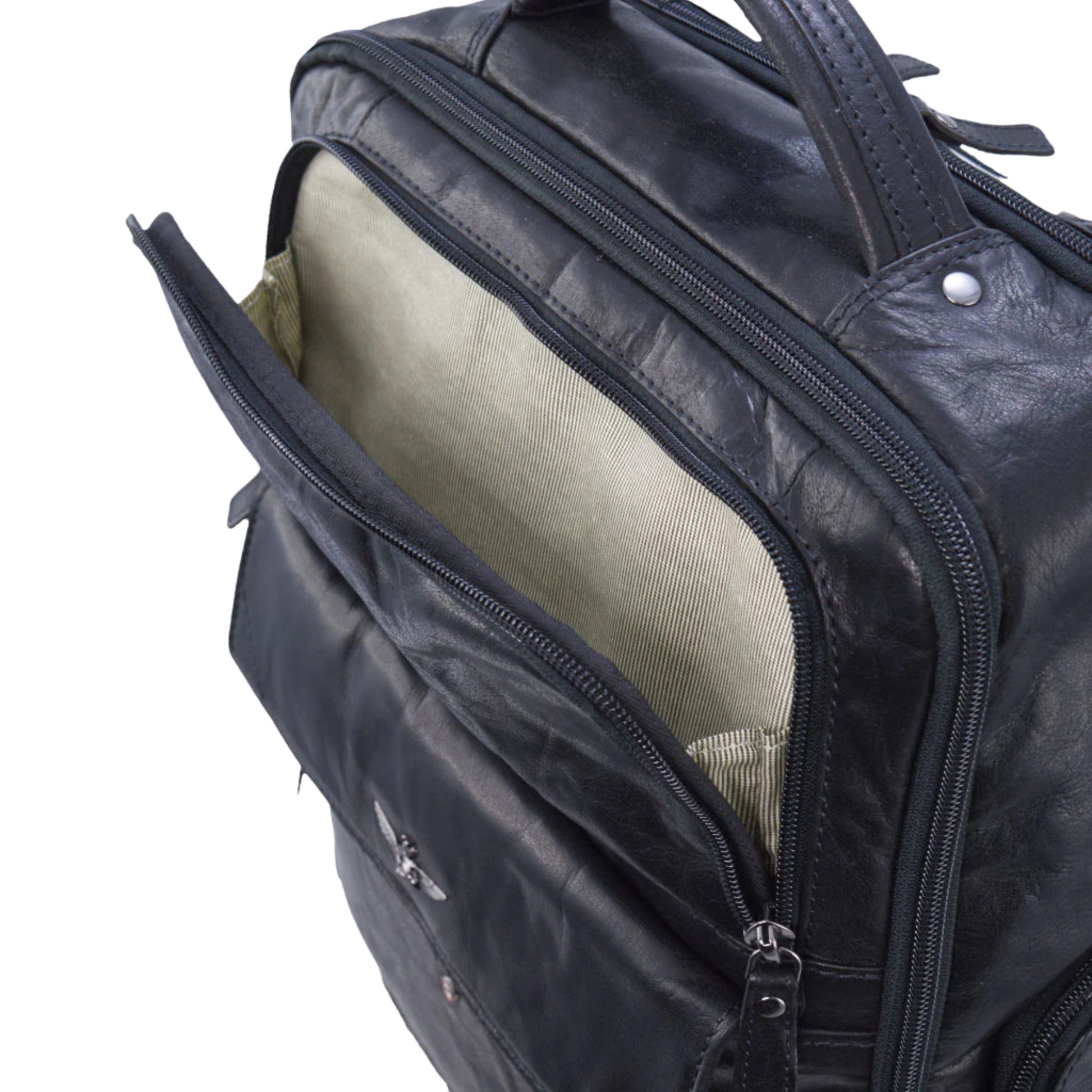 Zaino Porta PC in Vera Pelle Vintage - Aeronautica Militare