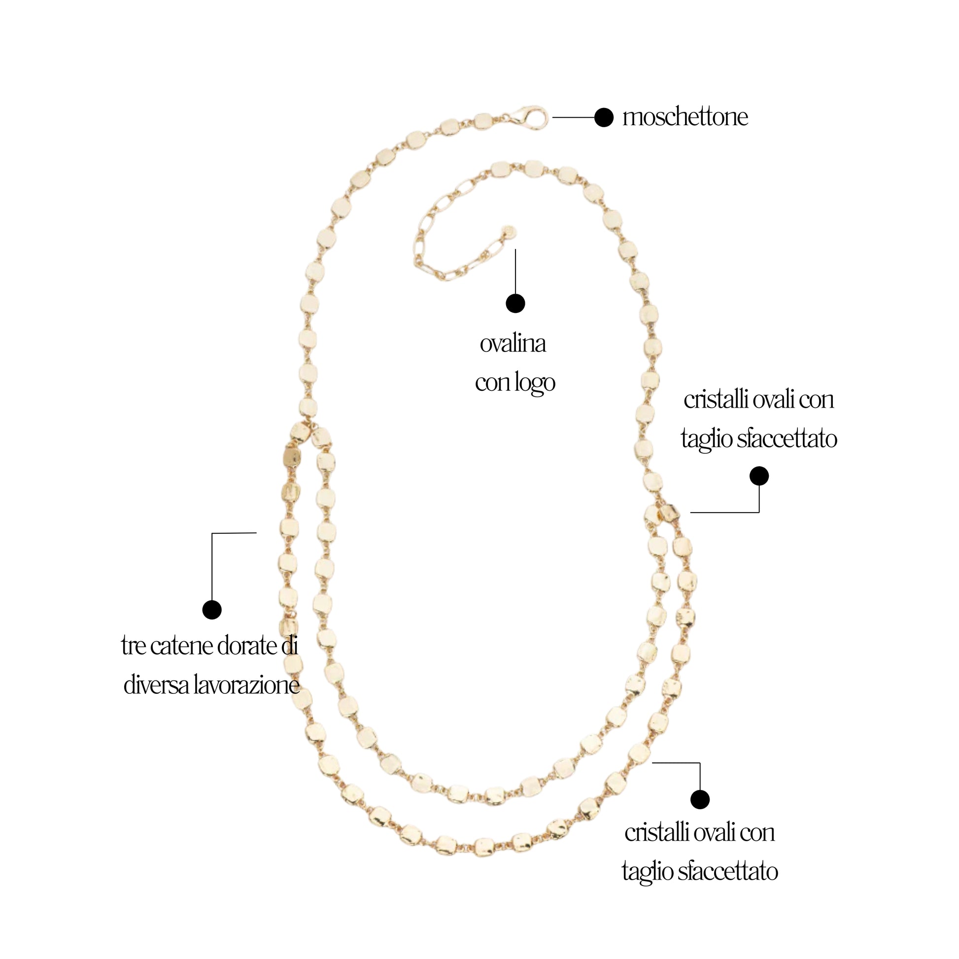 Collana Little Square Lunga - You B'jou by Barbieri