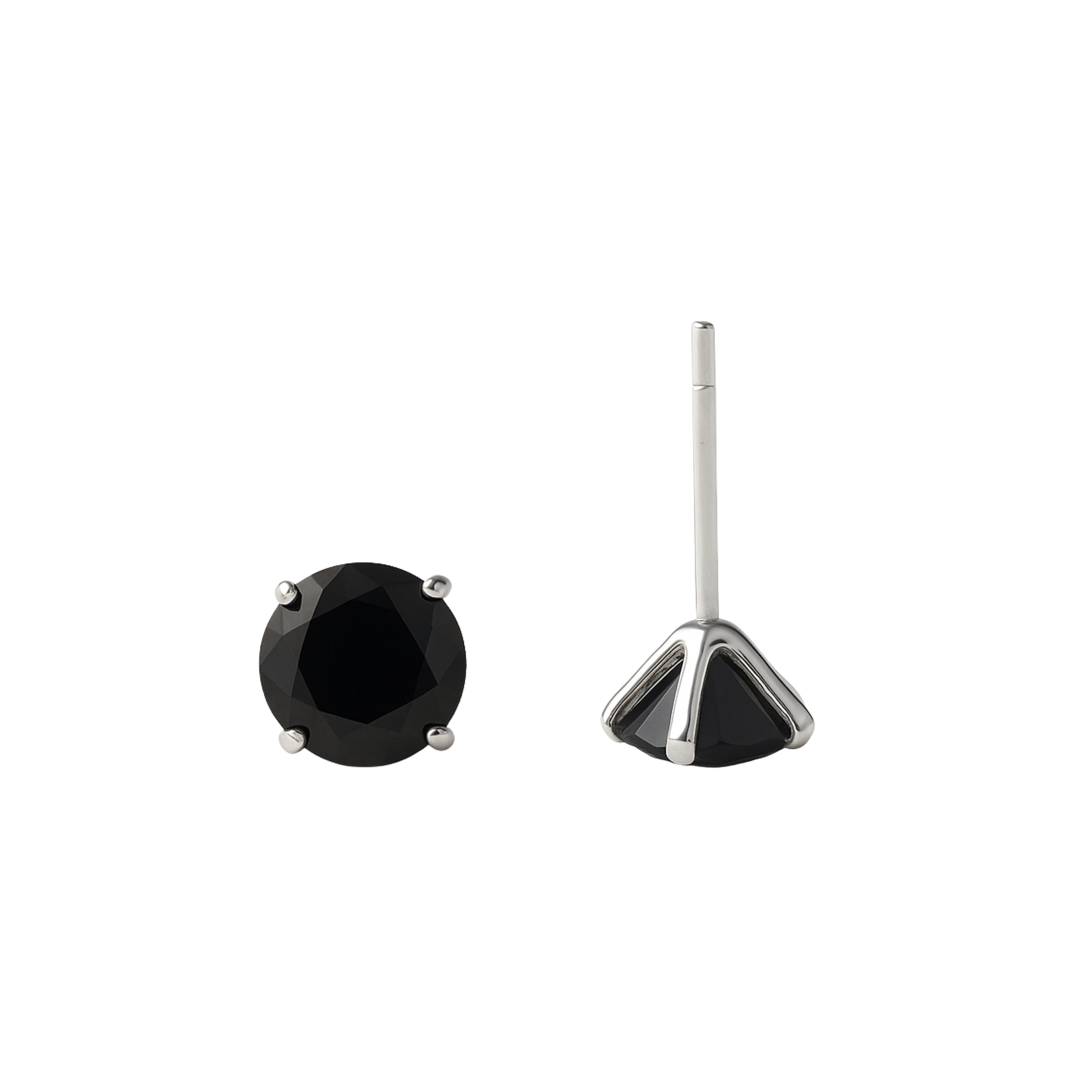 Orecchino Nero in Argento 925 - Les Folies