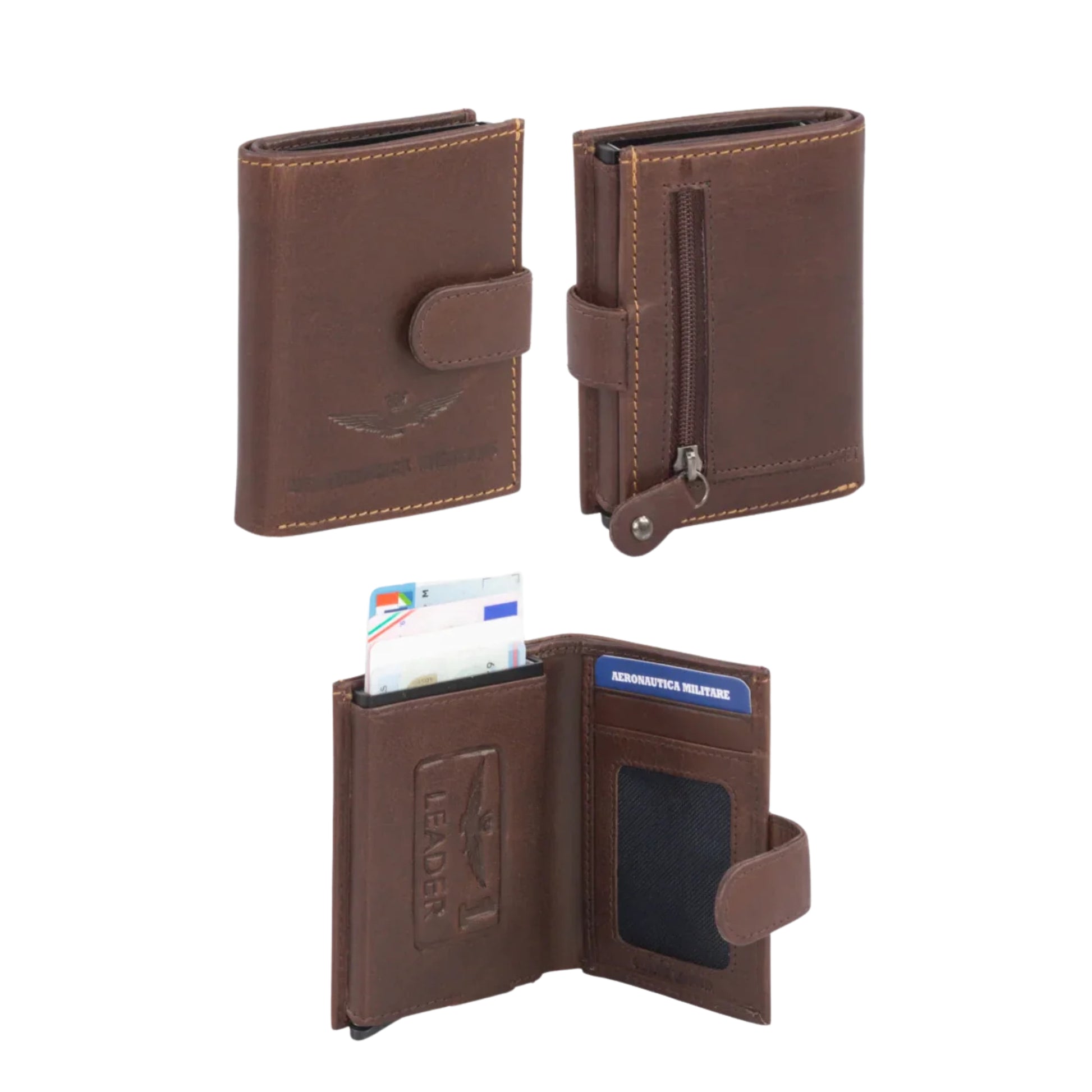 Portacarte in Vera Pelle Eagle- Aeronautica Militare