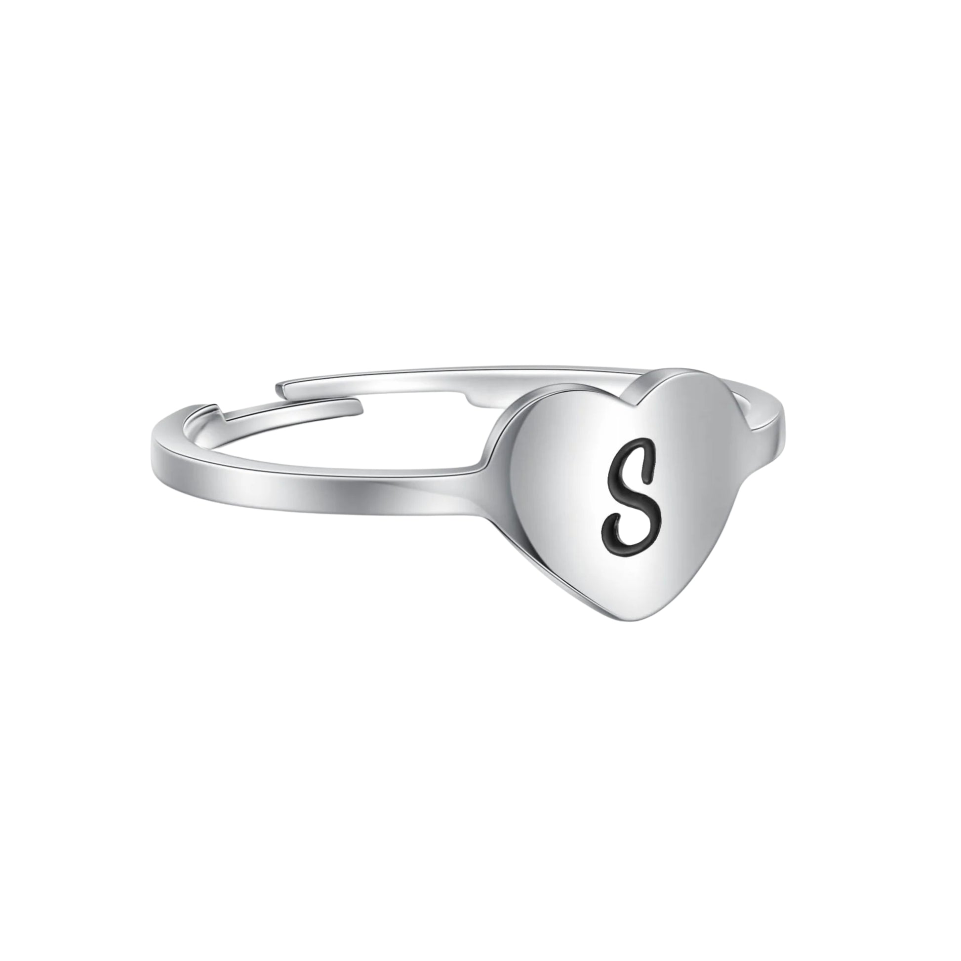 Heart Letter Ring