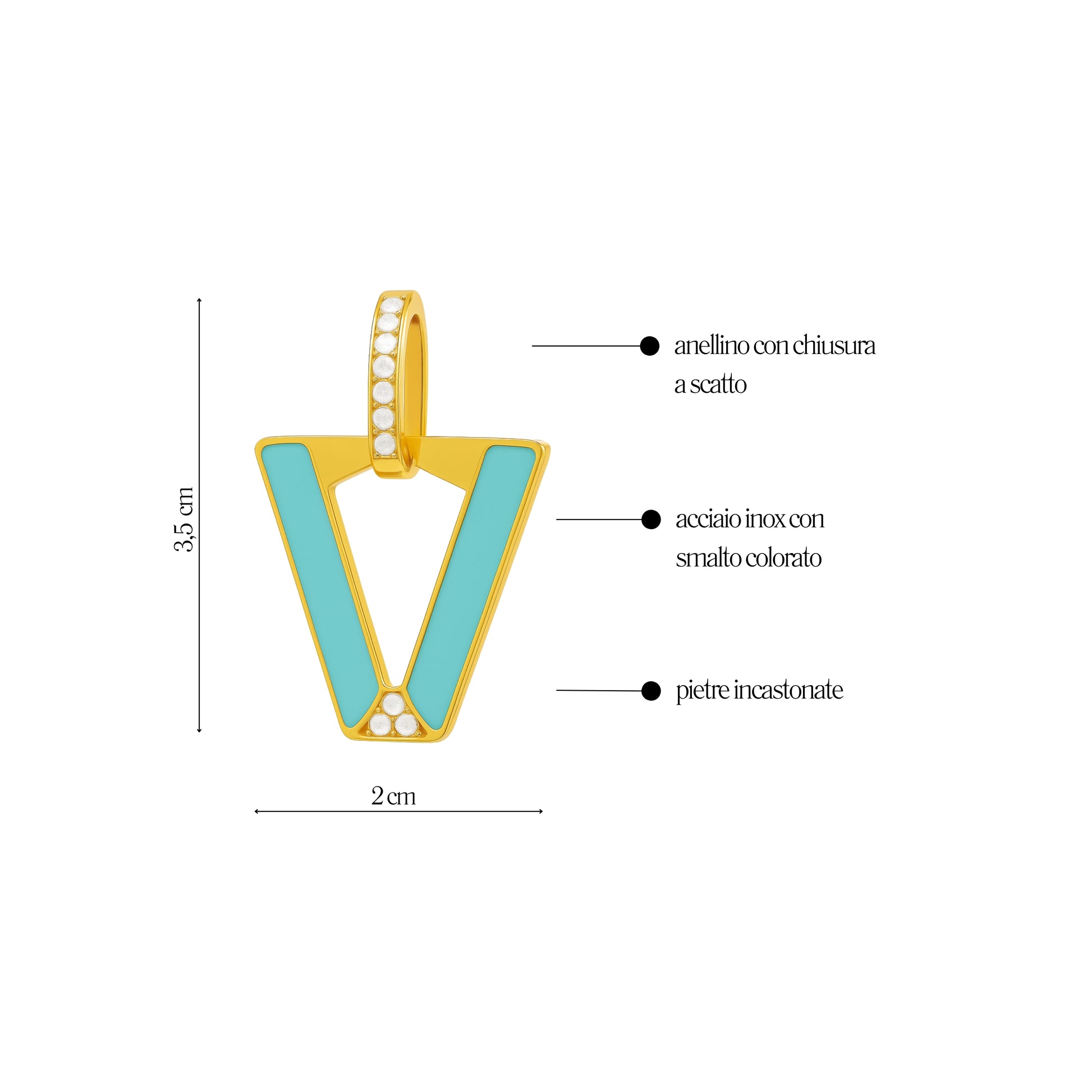 Coppia di Orecchini Valentina Supreme in Acciaio Inox - Les Folies