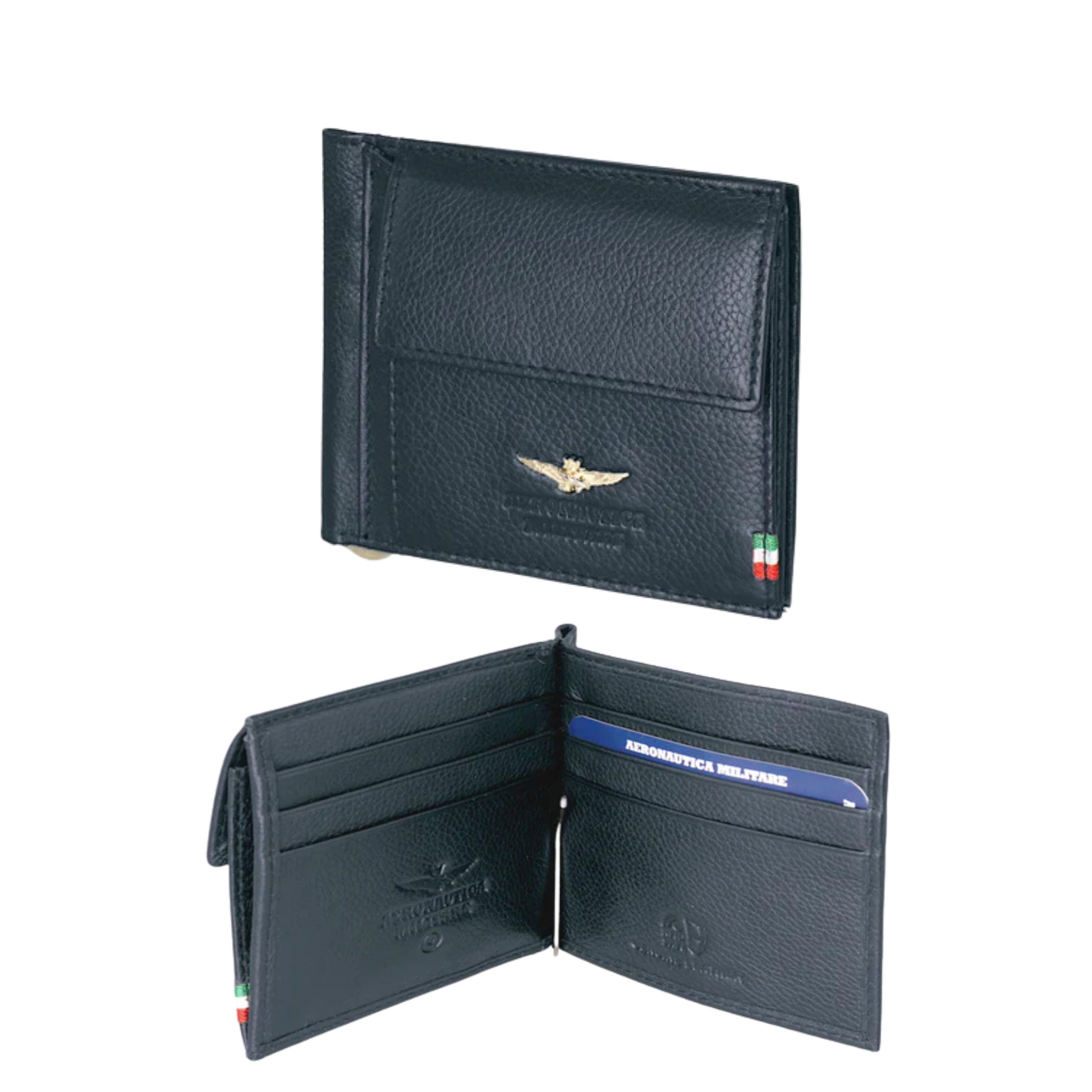 Portafoglio Ferma Soldi in Vera Pelle Flag - Aeronautica Militare