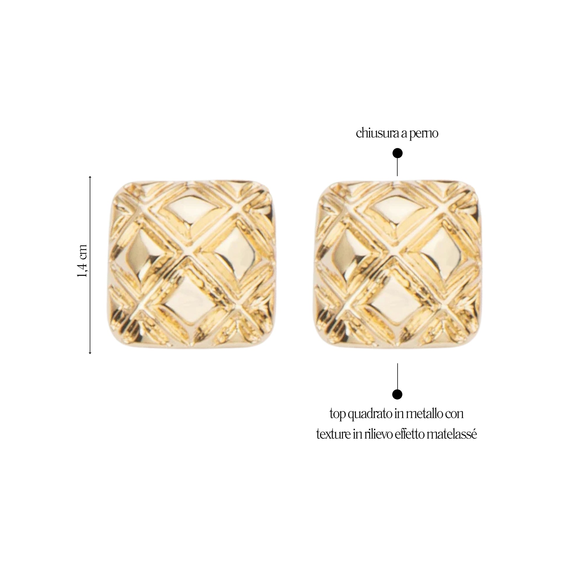 Orecchini Quilted Square - You B'jou by Barbieri