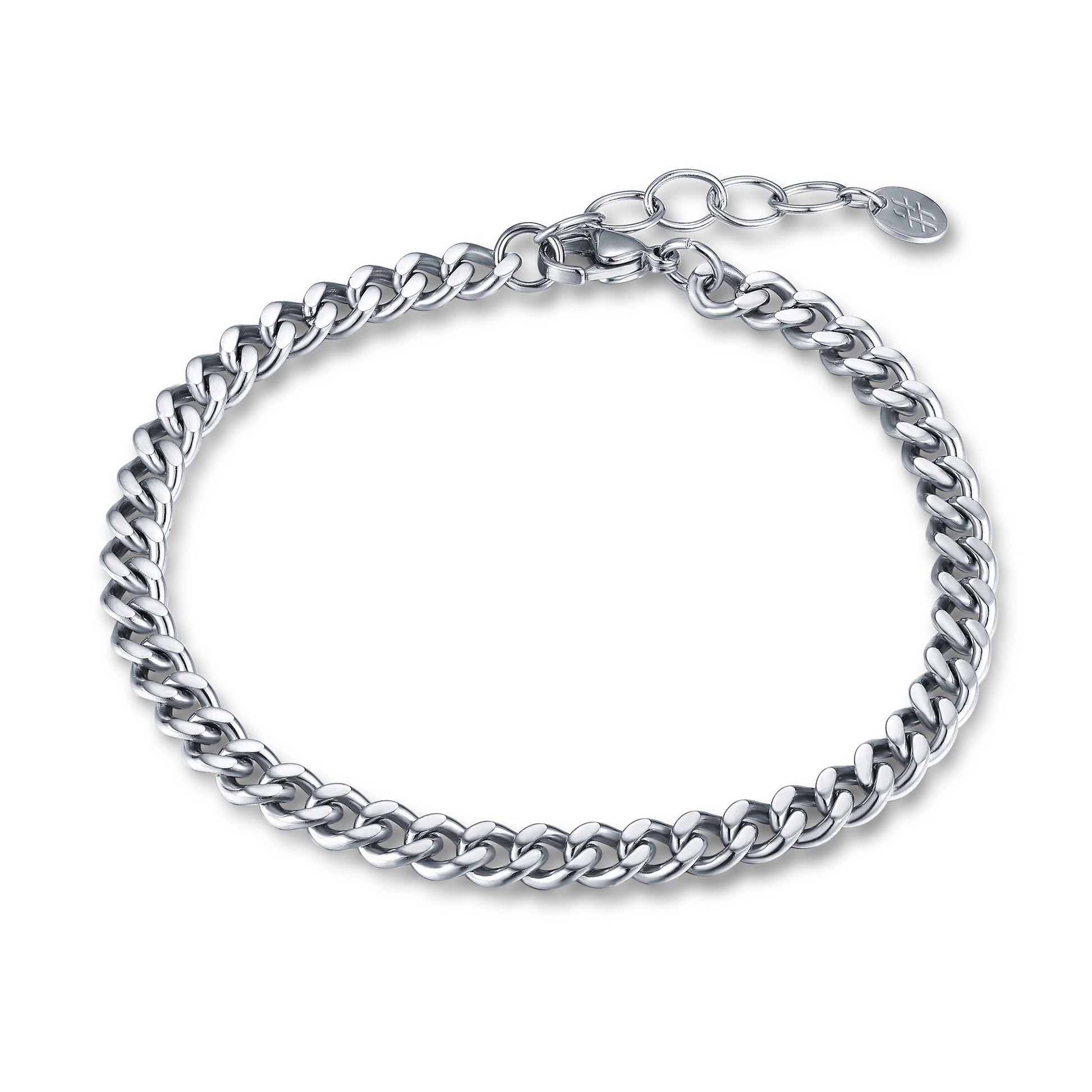 Bracciale grumetta Piatta 5mm 20+3cm
