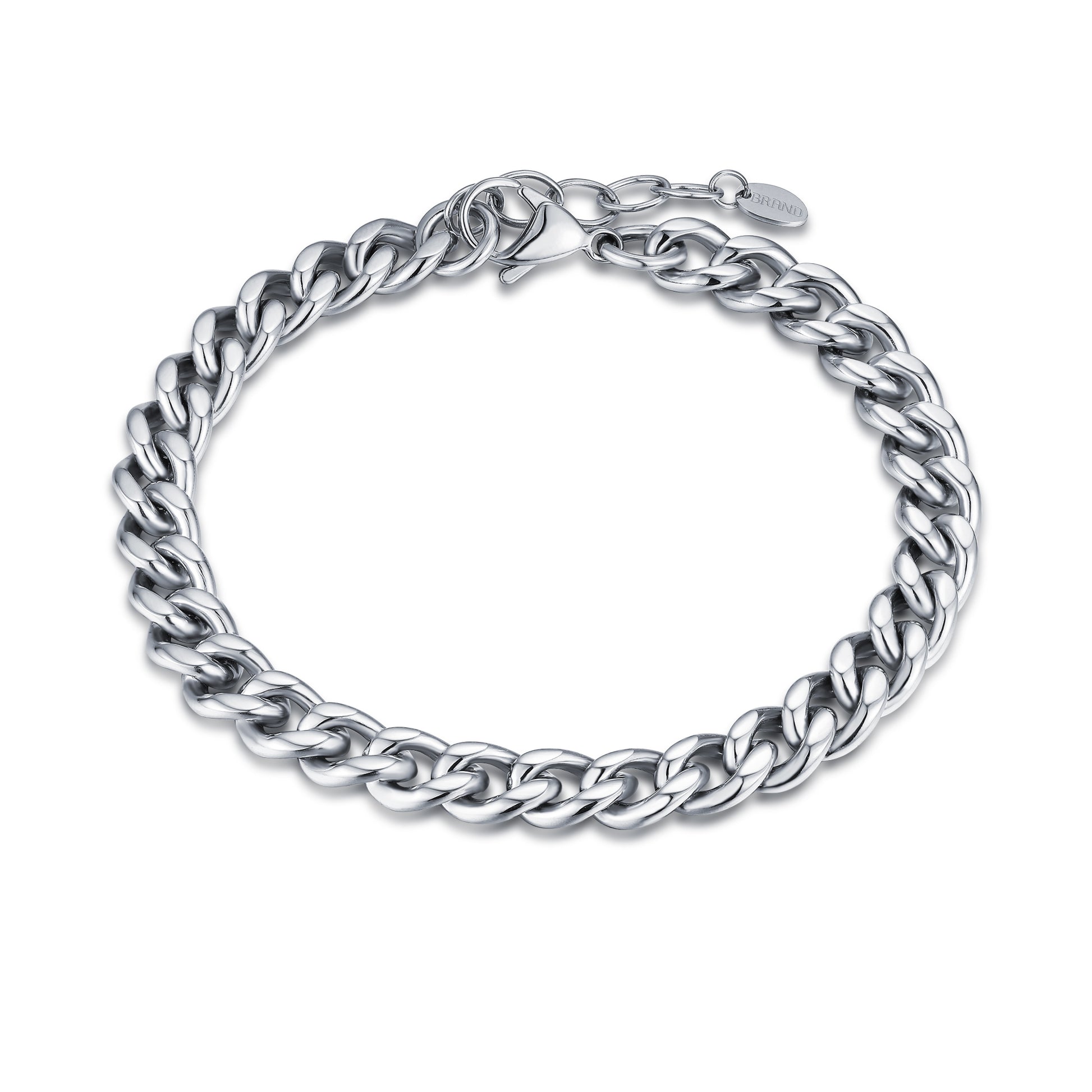 Bracciale grumetta Piatta 6mm 20+3cm