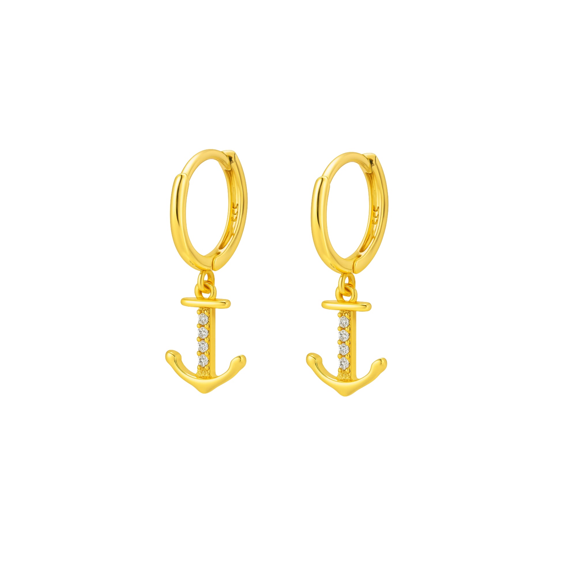 Pair of 925 Sterling Silver "ANCHOR" Earrings