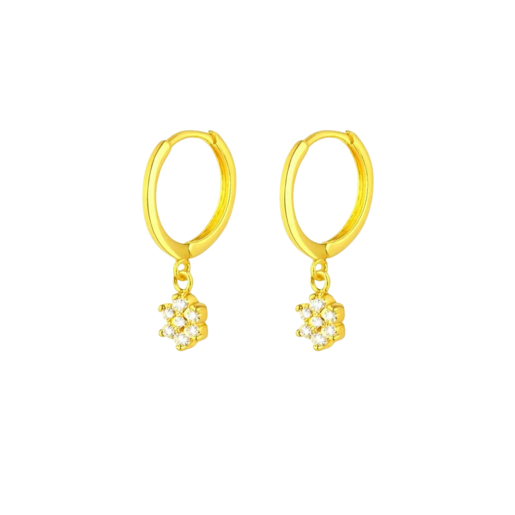 Coppia di Orecchini Fiore in Argento 925 - Les Folies