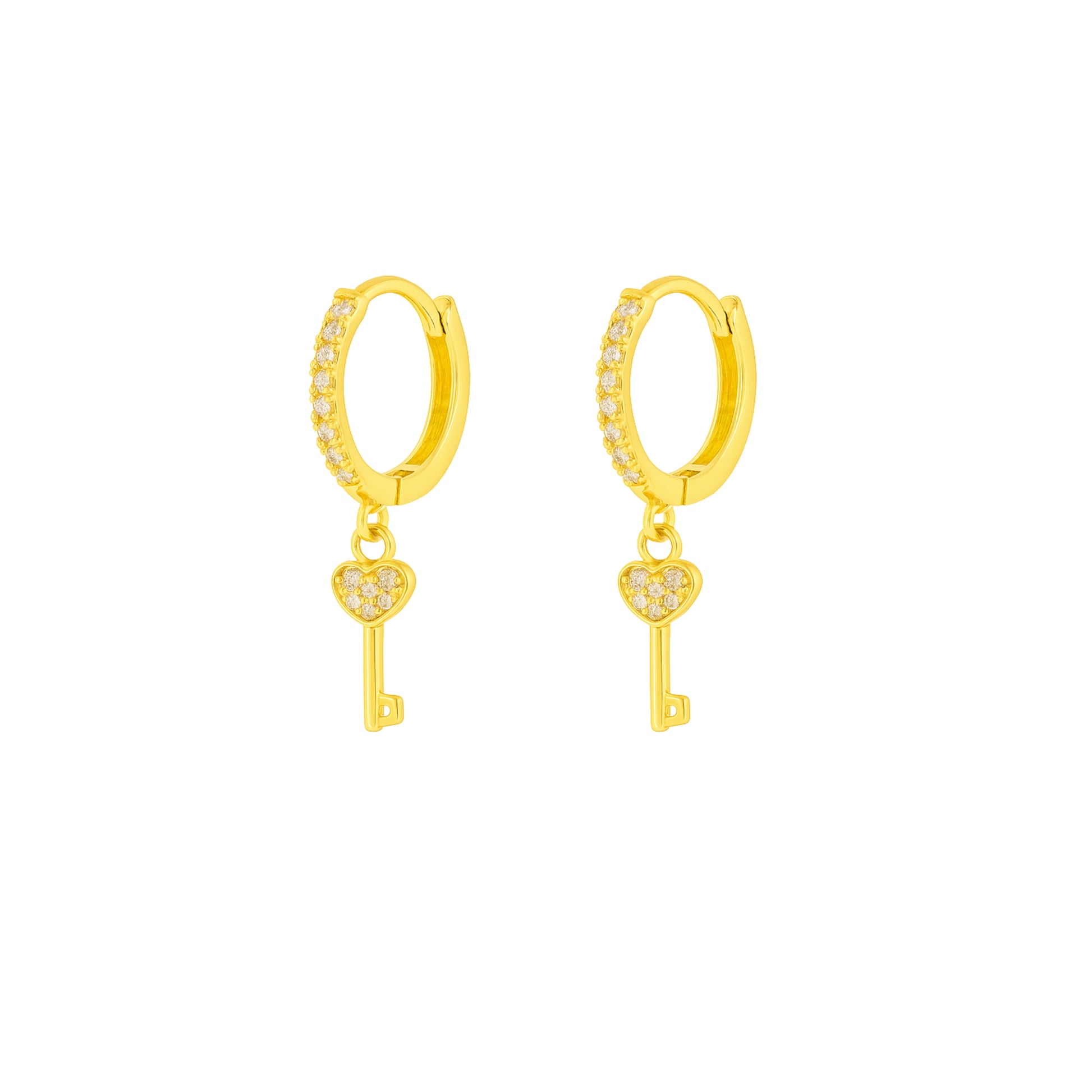 Coppia di Orecchini Chiave in Argento 925 - Les Folies