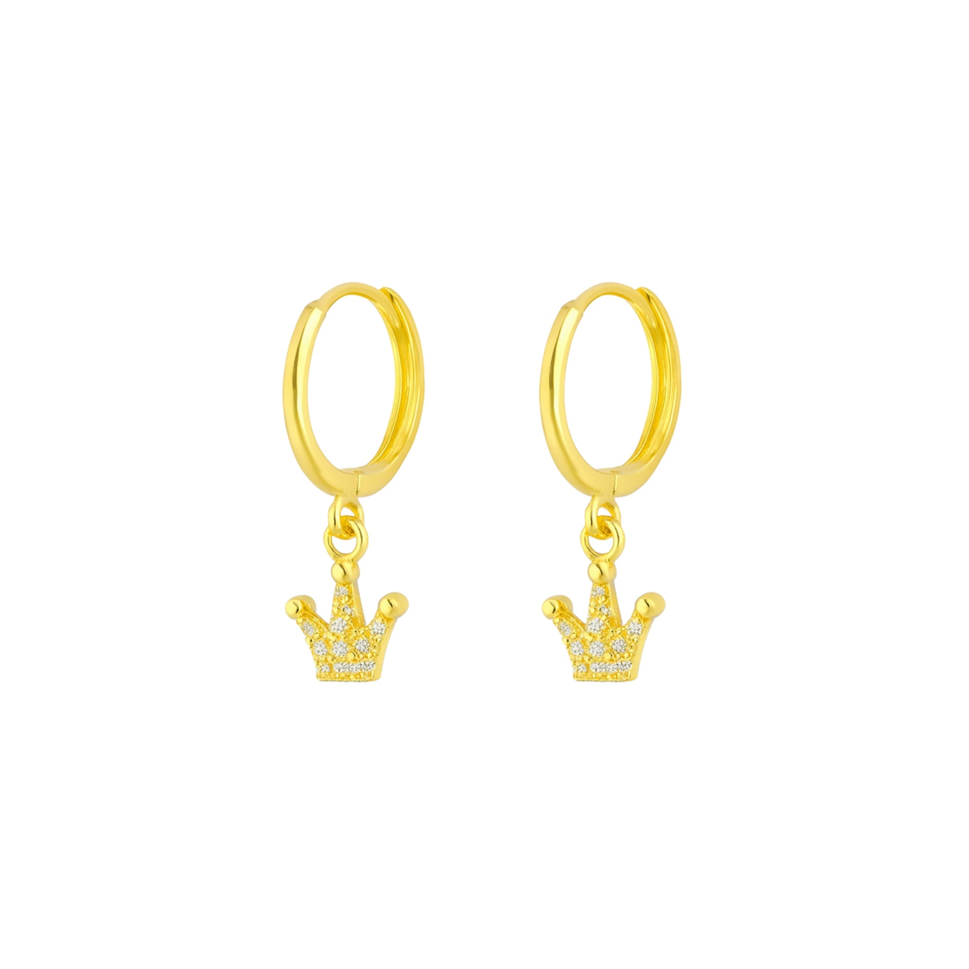 Coppia di Orecchini Corona in Argento 925 - Les Folies