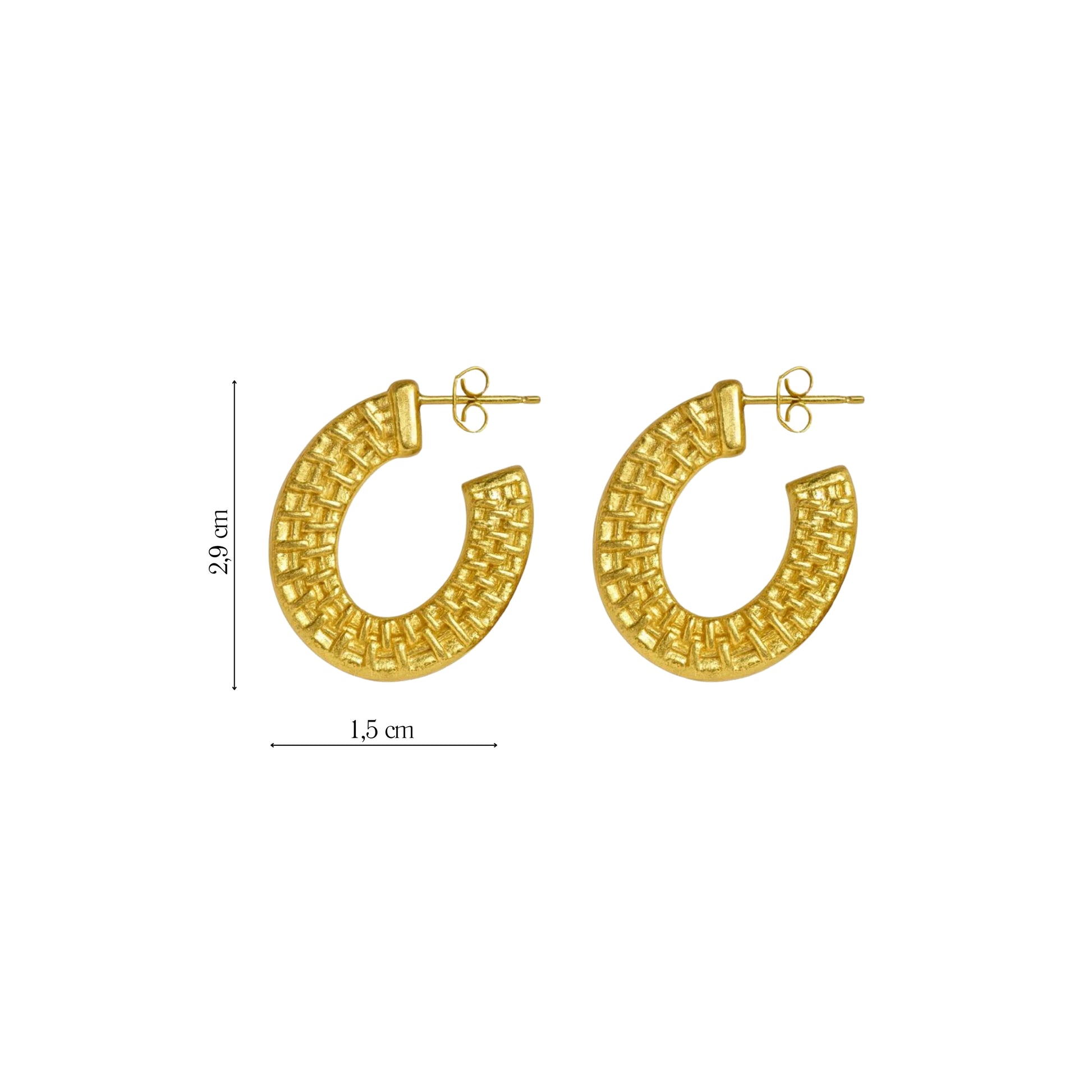 Pair of Stainless Steel "Circle" Earrings