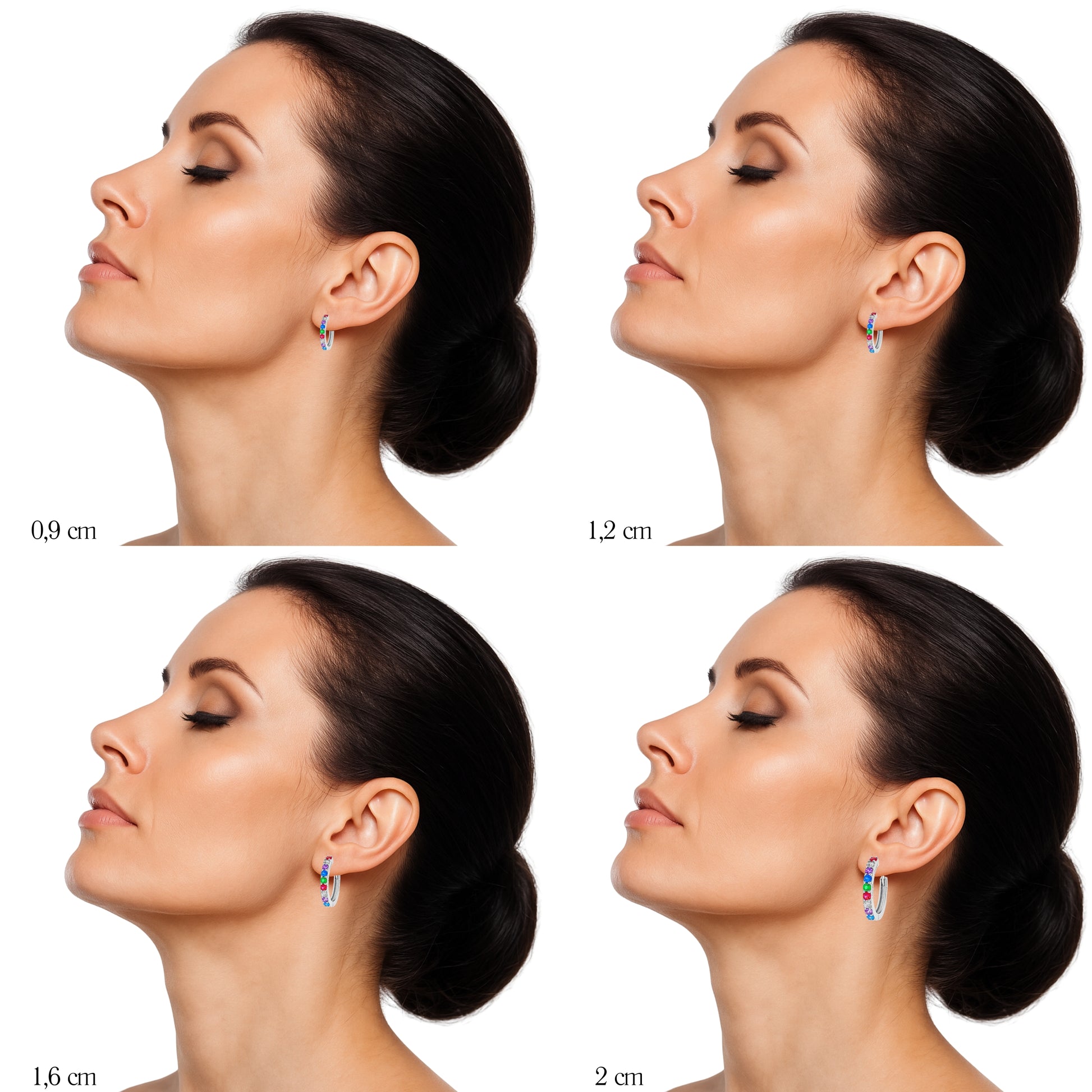 Coppia di Orecchini Multicolor in Argento 925 - Les Folies