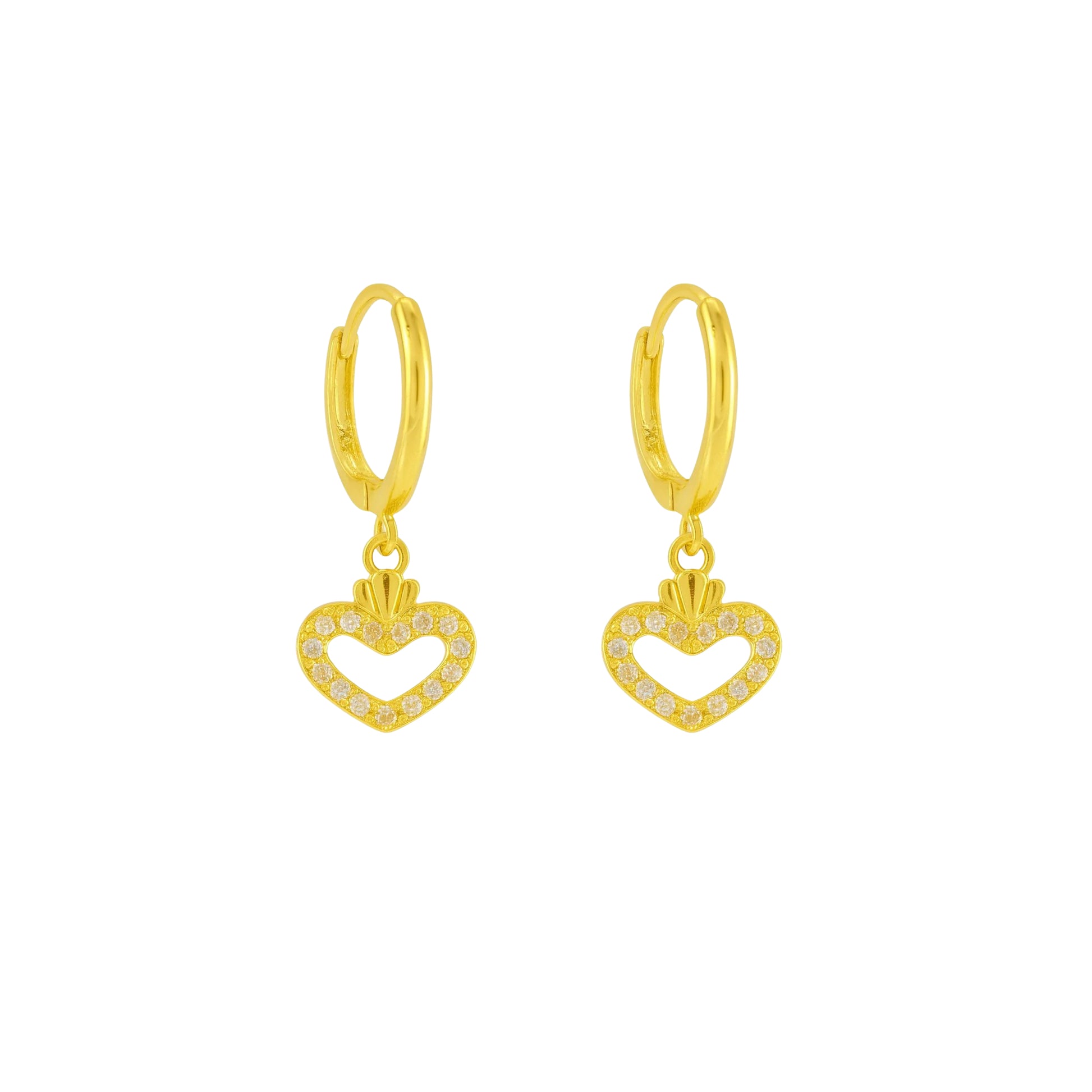 Coppia di Orecchini Cuore in Argento 925 - Les Folies