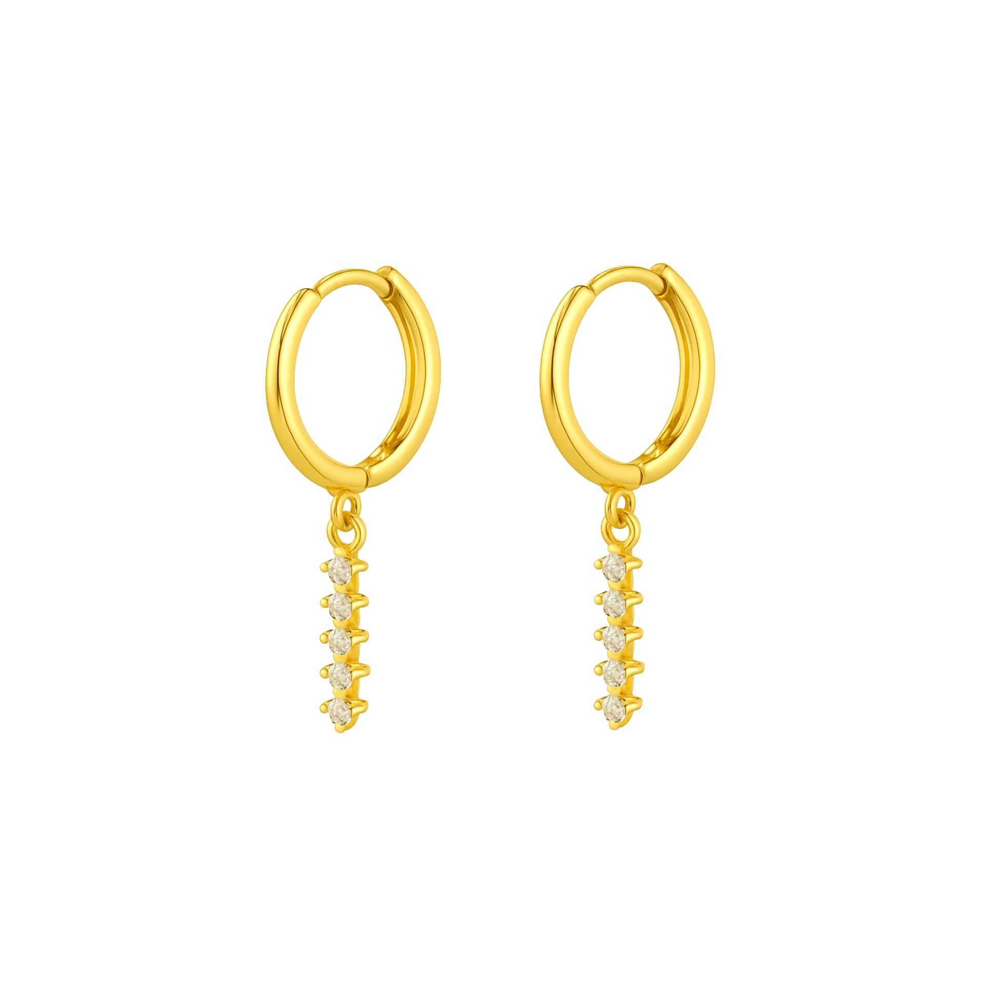 Pair of 925 Silver "Stone Pendant" Earrings
