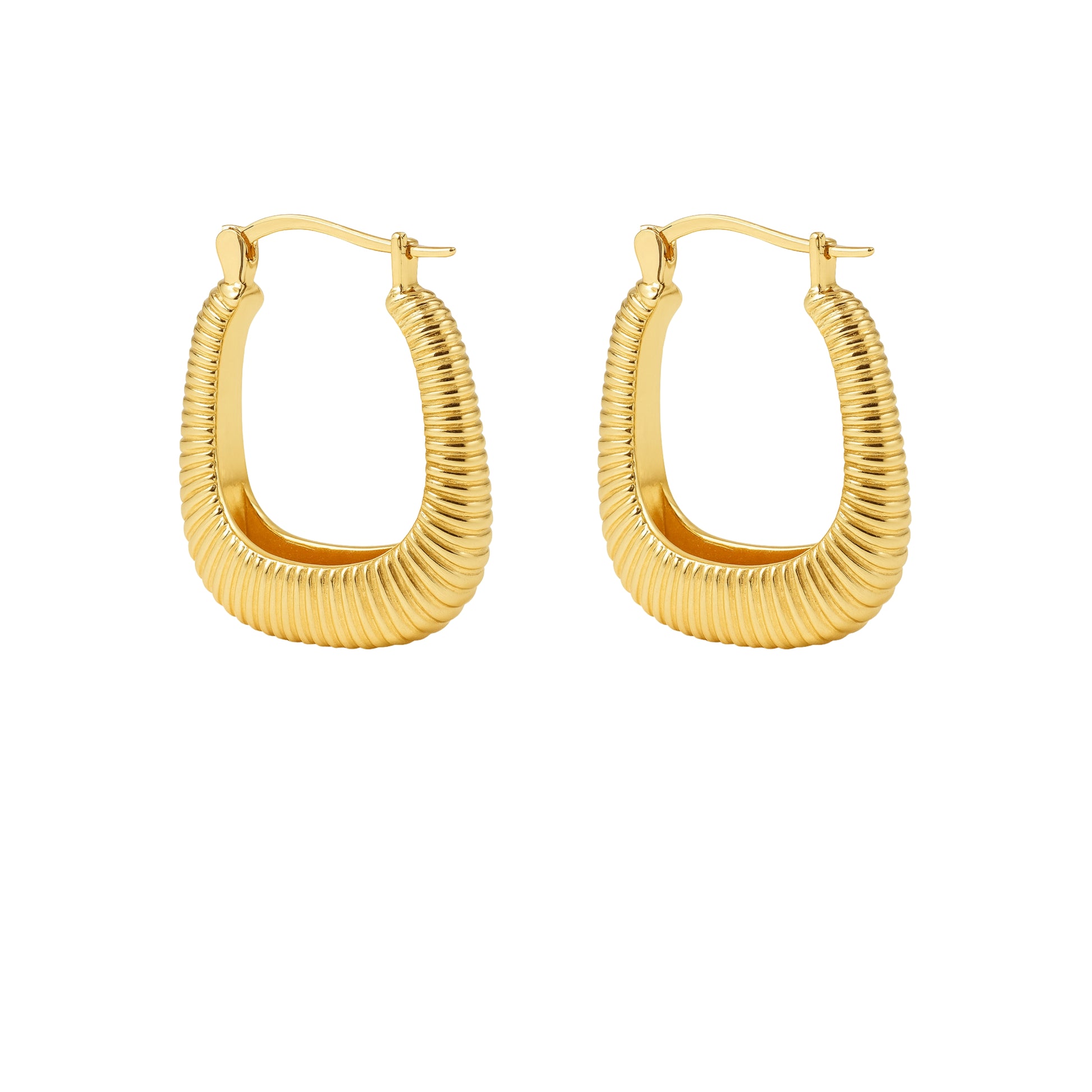 Pair of "BRAIDED" Stainless Steel Earrings