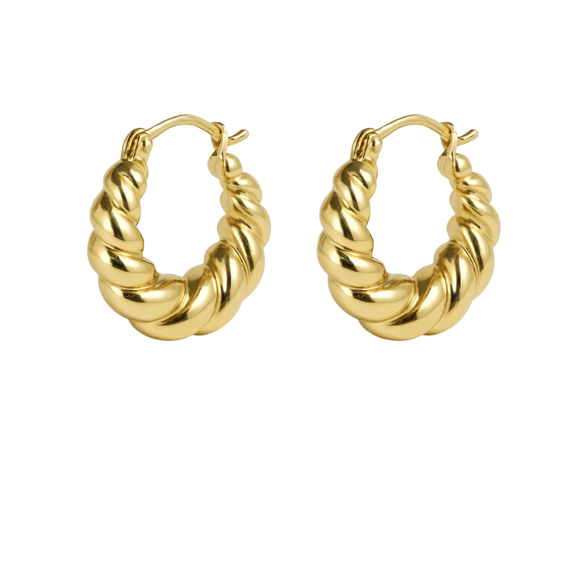 Pair of "BRAIDED" Stainless Steel Earrings