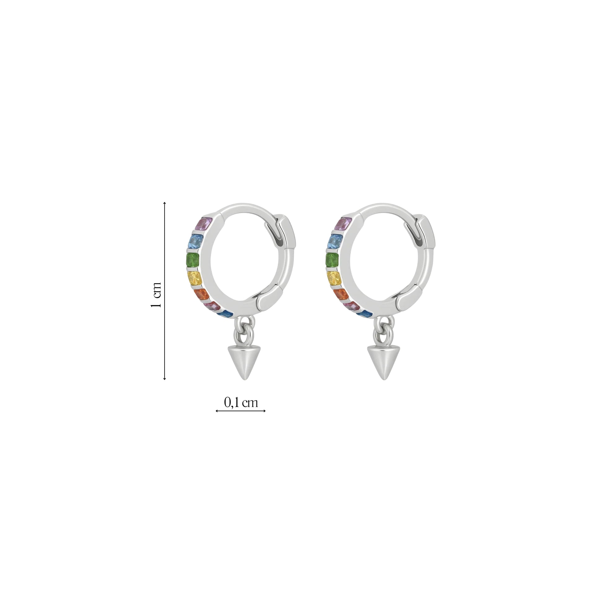 Coppia di Orecchini Prisma in Argento 925 - Les Folies