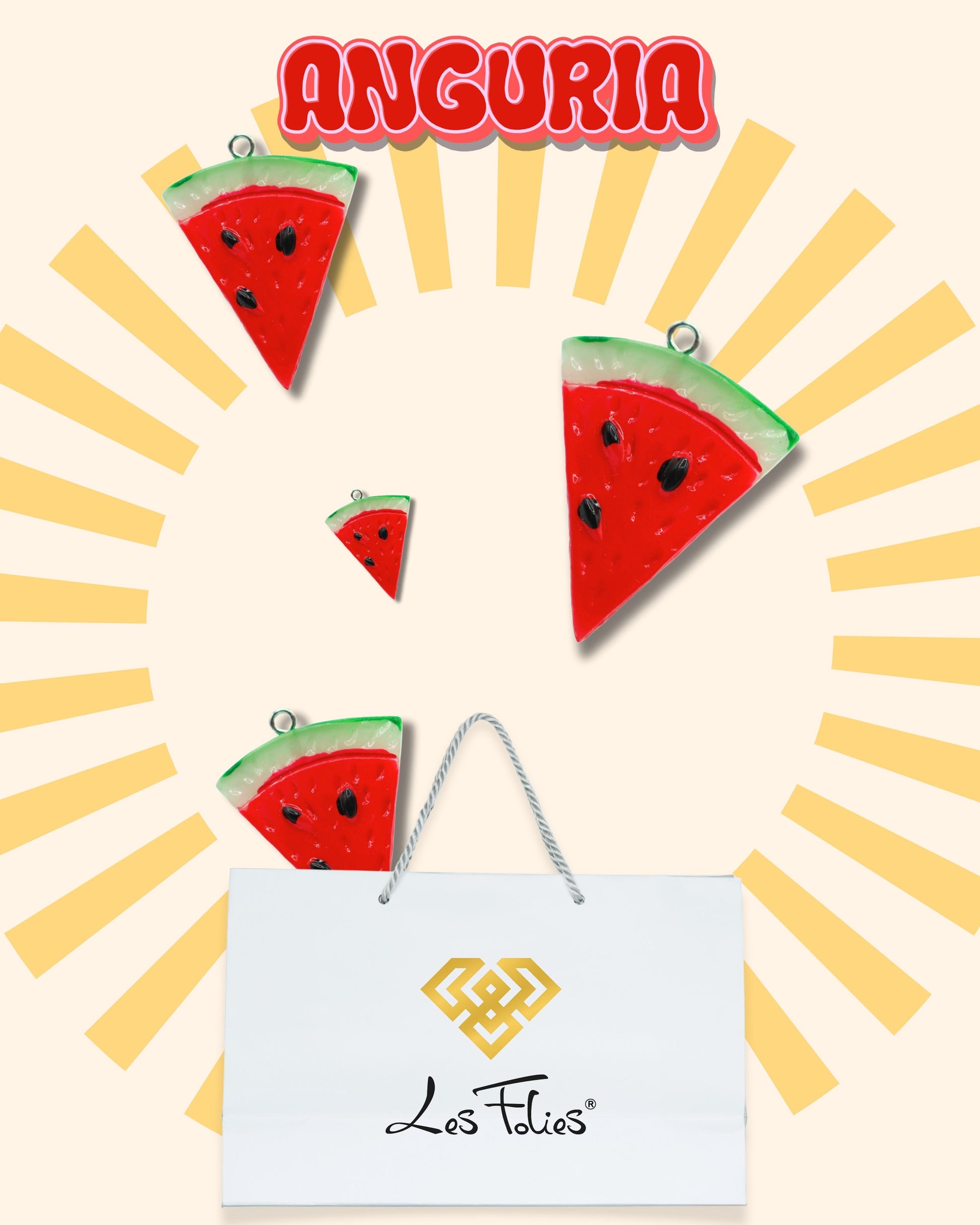 "WATERMELON SLICE" Charm