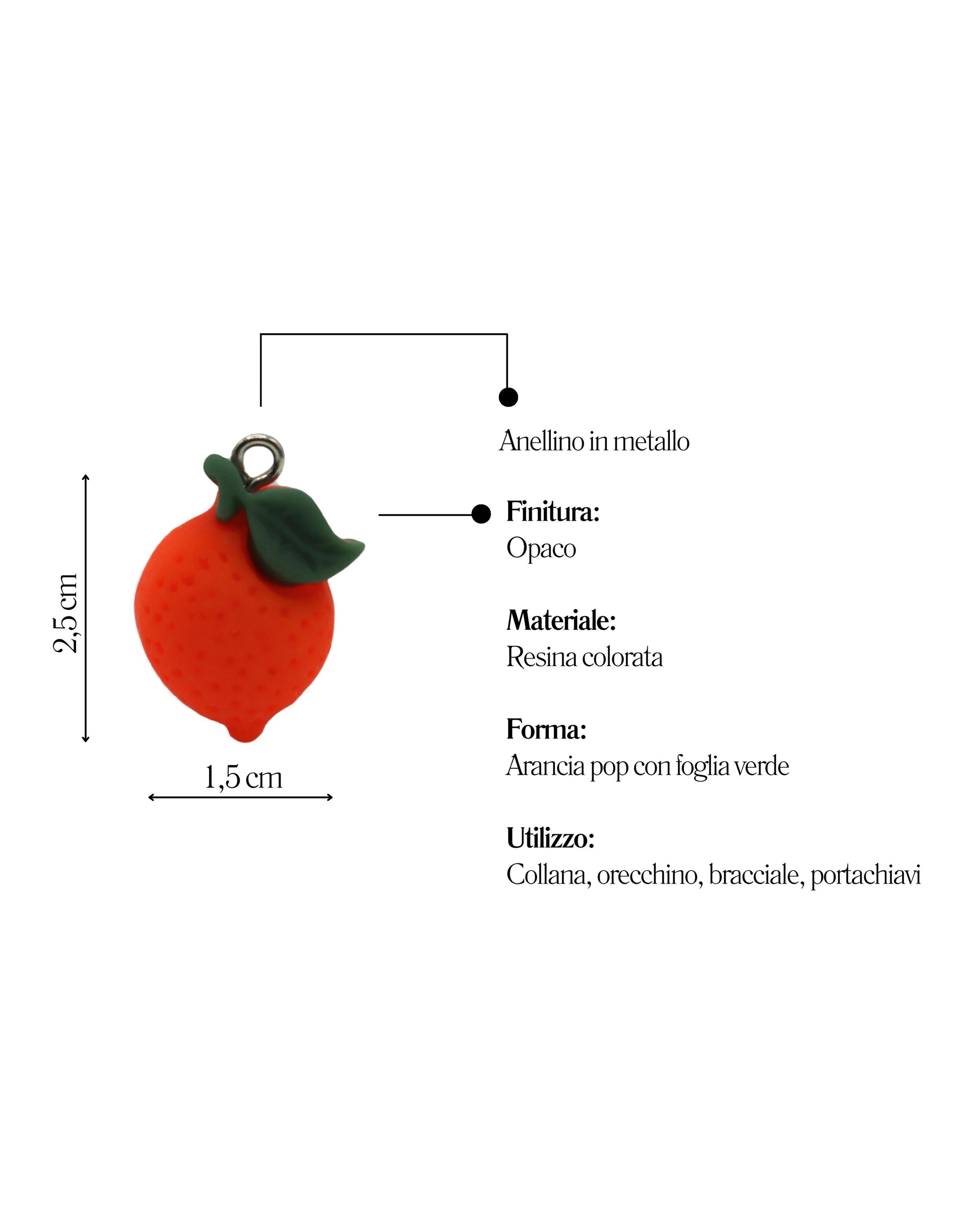 "ORANGE" Charm