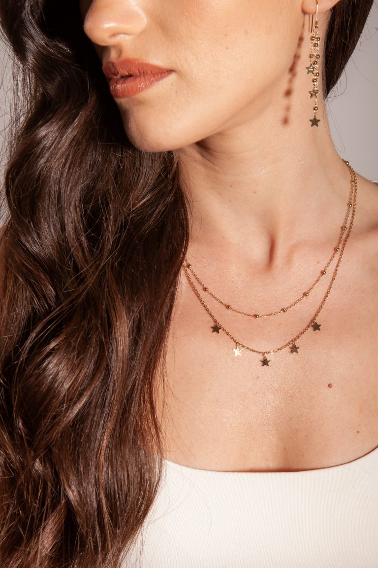Collana doppia con stelline pendenti - 2 varianti