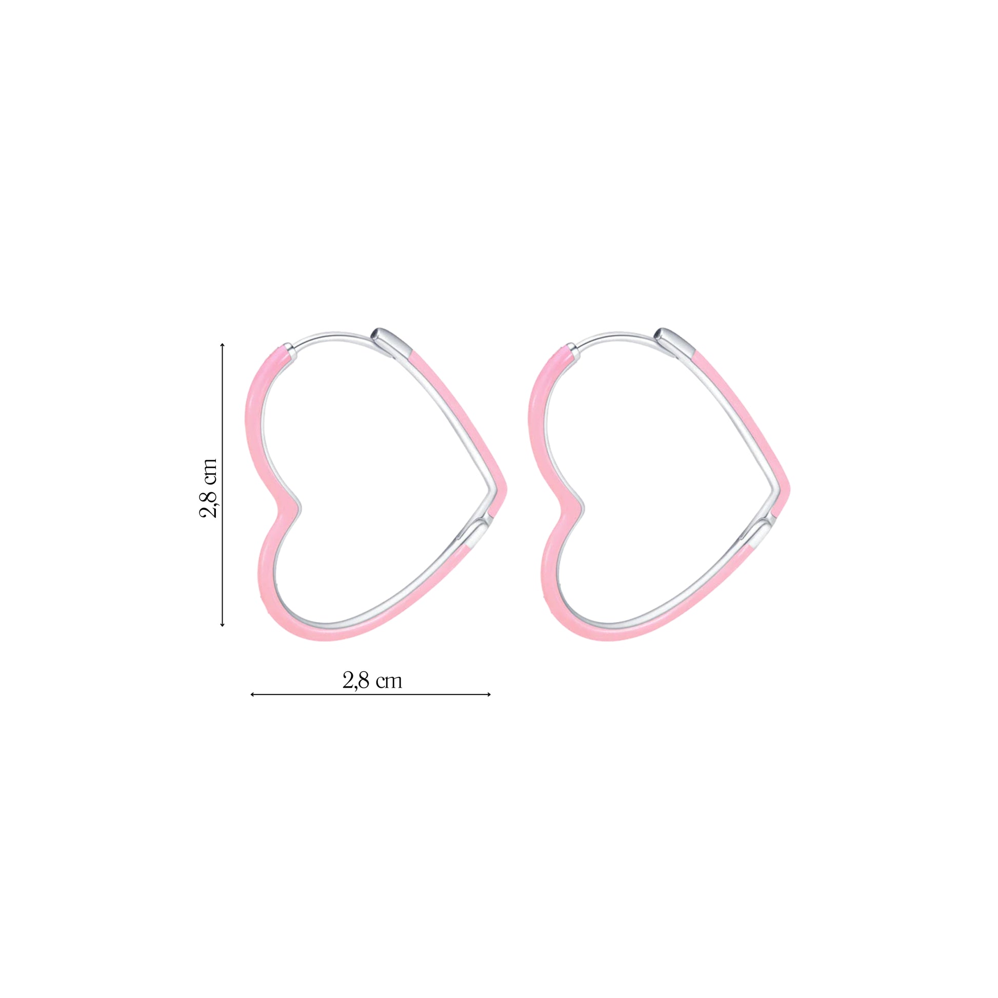 Coppia di Orecchini Cuore in Argento 925 - Les Folies