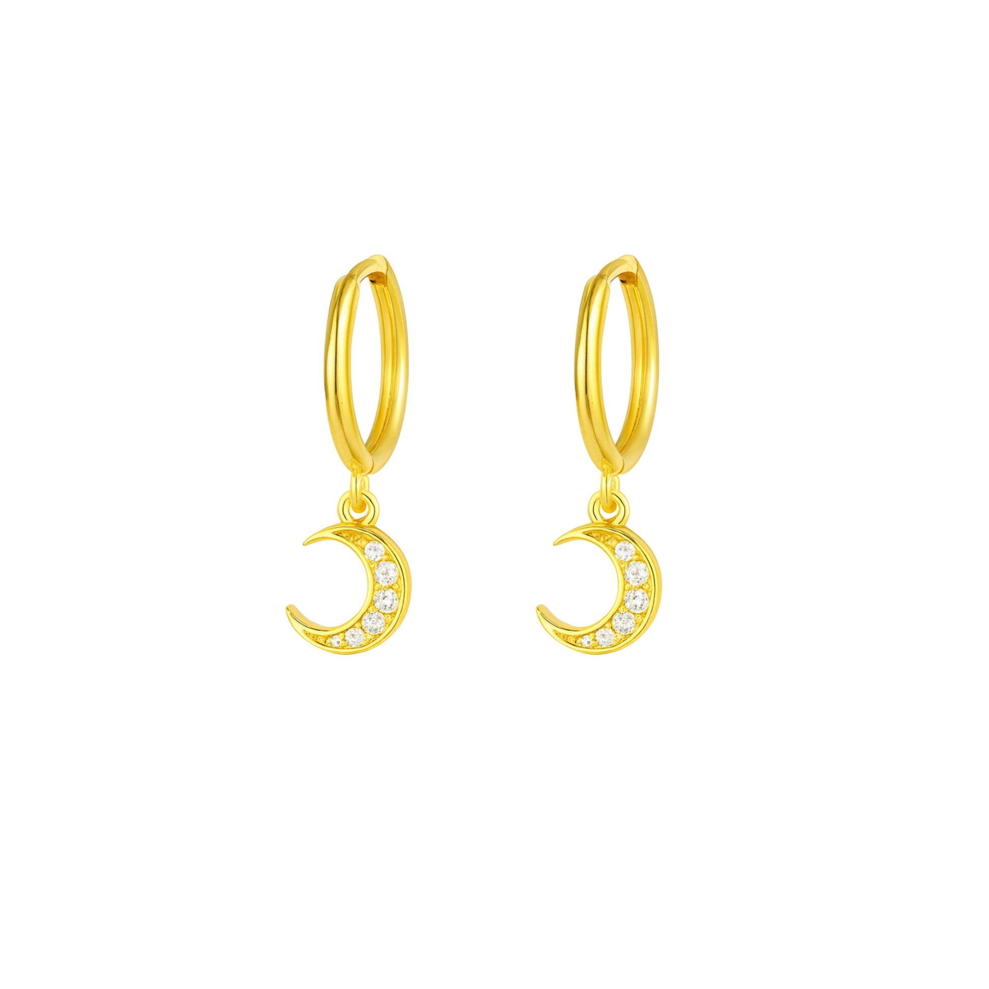 Coppia di Orecchini Luna in Argento 925 - Les Folies
