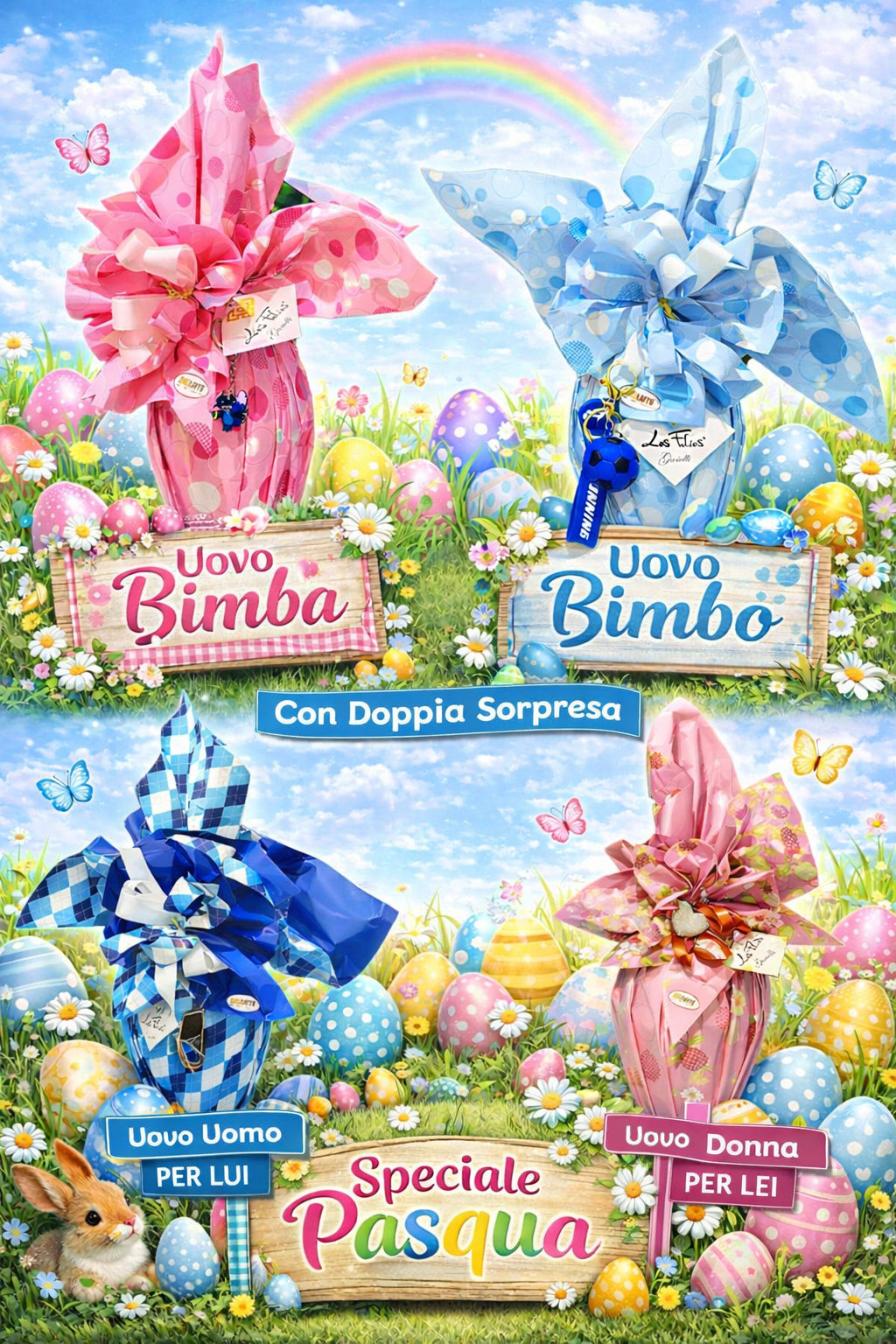 Uova di Pasqua Artigianali con Doppia Sorpresa per Tutti