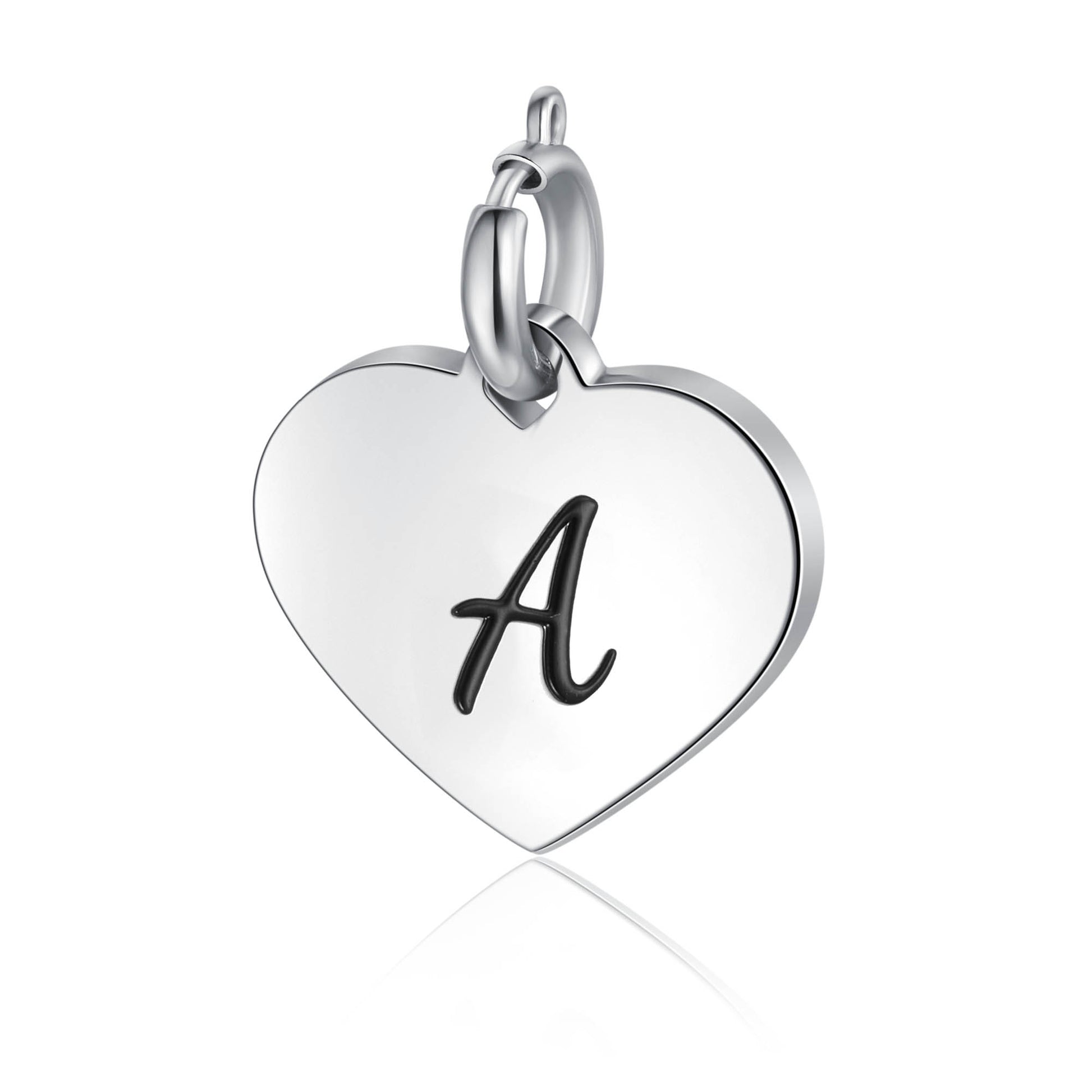 Ciondolo Cuore Lettera in acciaio inox Personal - Brand Gioielli