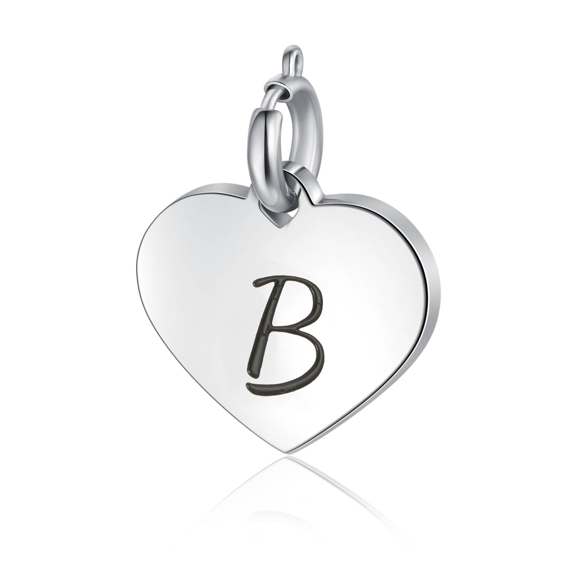 Ciondolo Cuore Lettera in acciaio inox Personal - Brand Gioielli