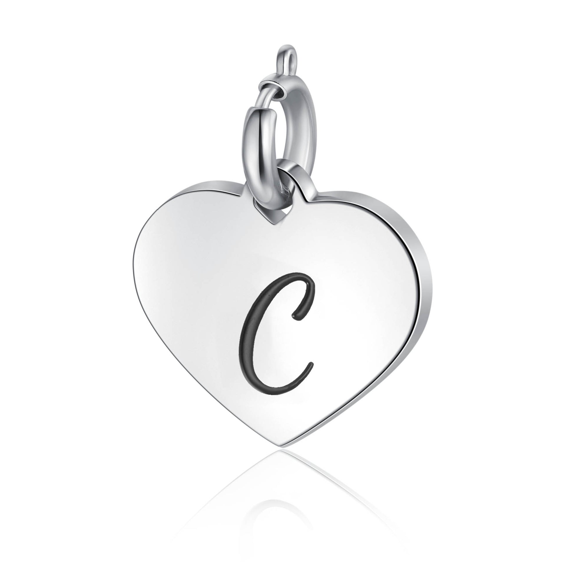 Ciondolo Cuore Lettera in acciaio inox Personal - Brand Gioielli