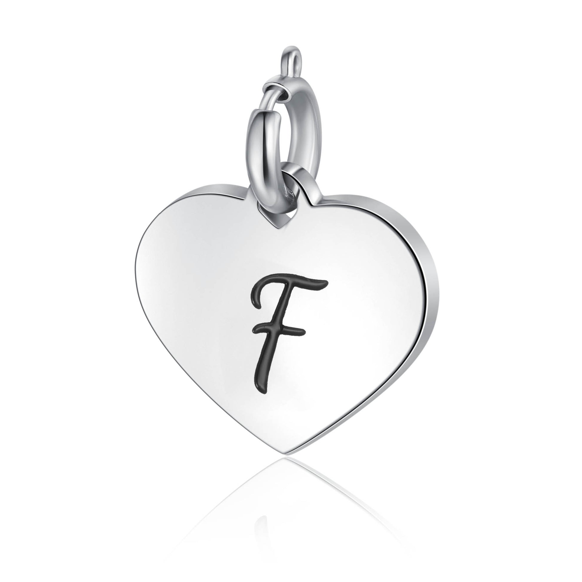 Ciondolo Cuore Lettera in acciaio inox Personal - Brand Gioielli