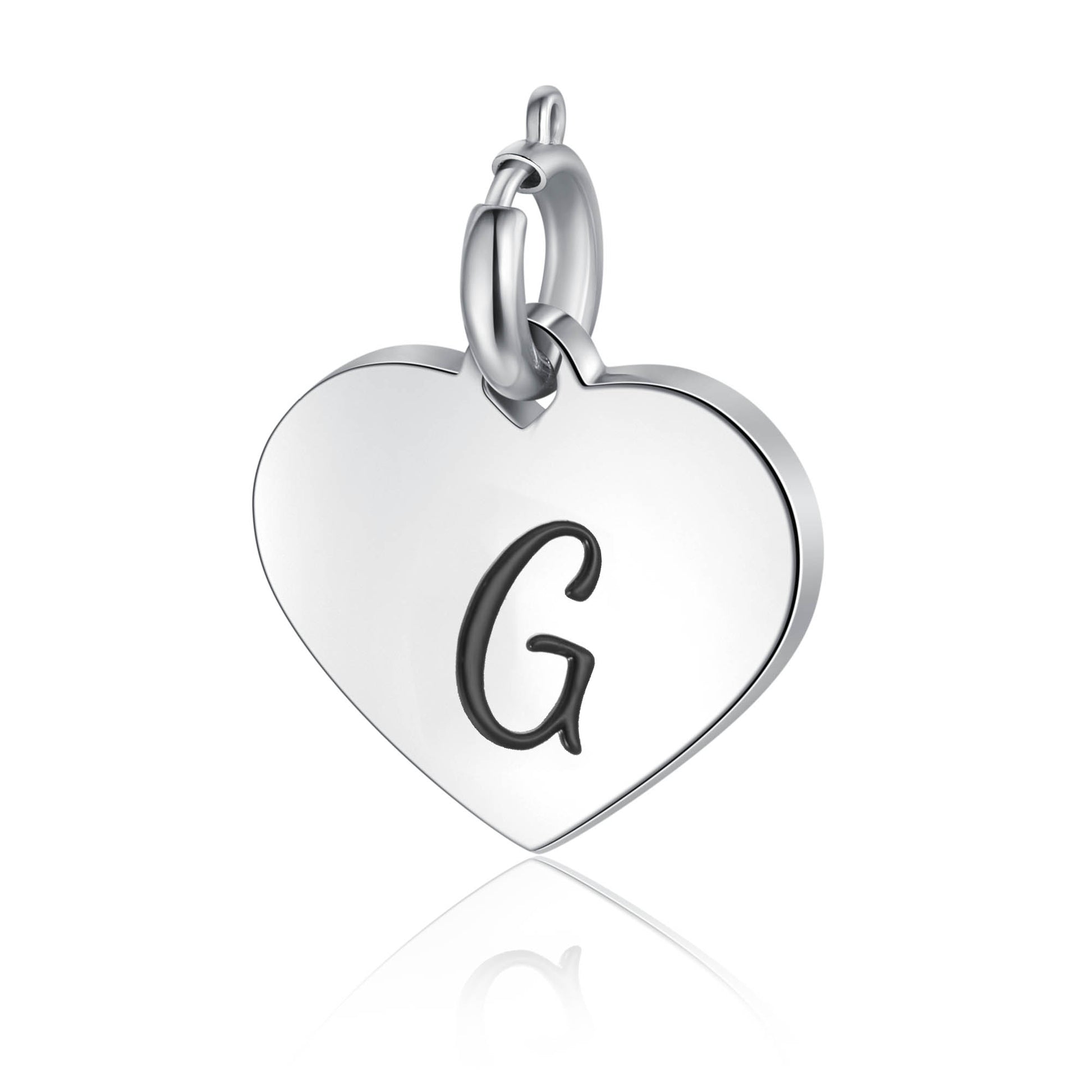 Ciondolo Cuore Lettera in acciaio inox Personal - Brand Gioielli
