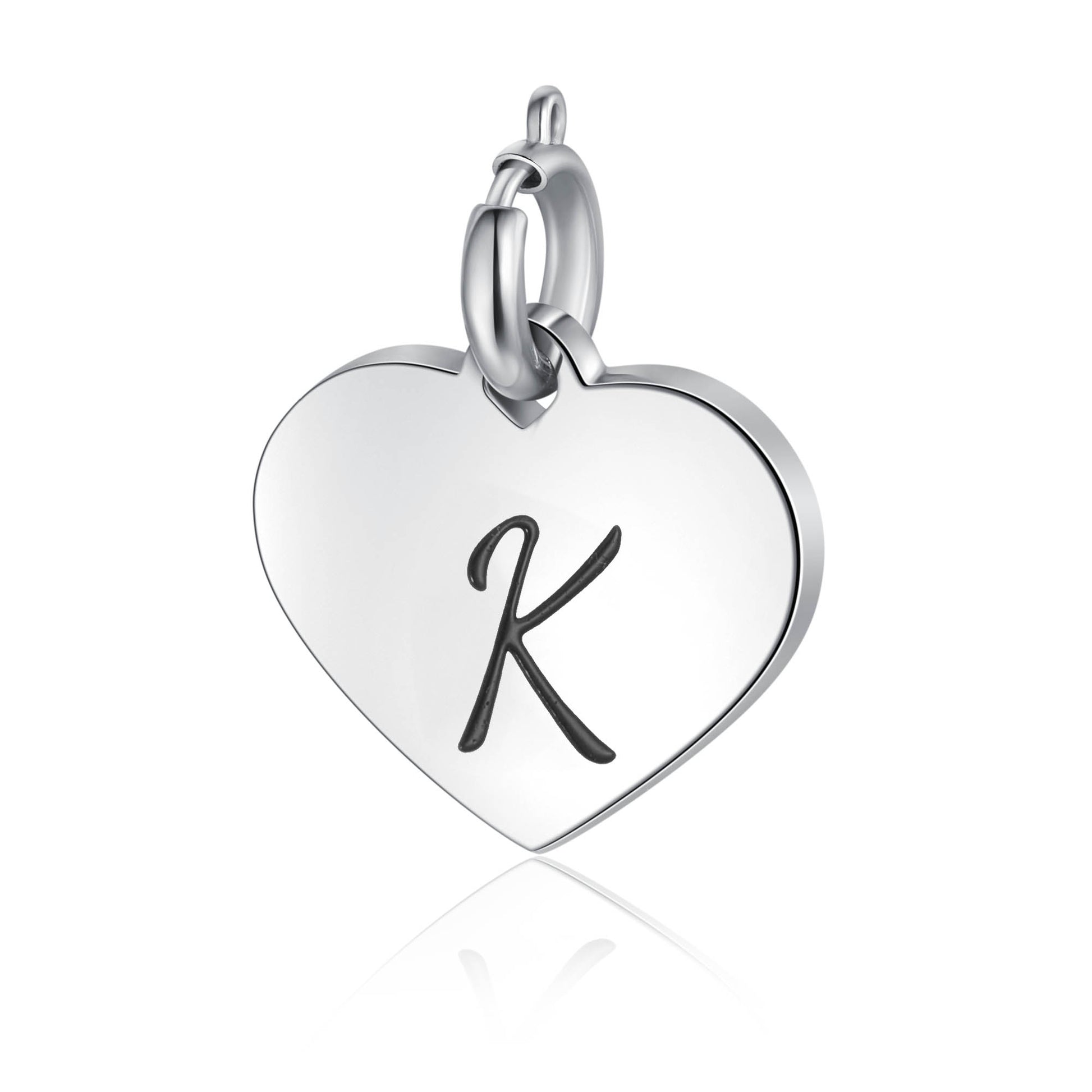 Ciondolo Cuore Lettera in acciaio inox Personal - Brand Gioielli