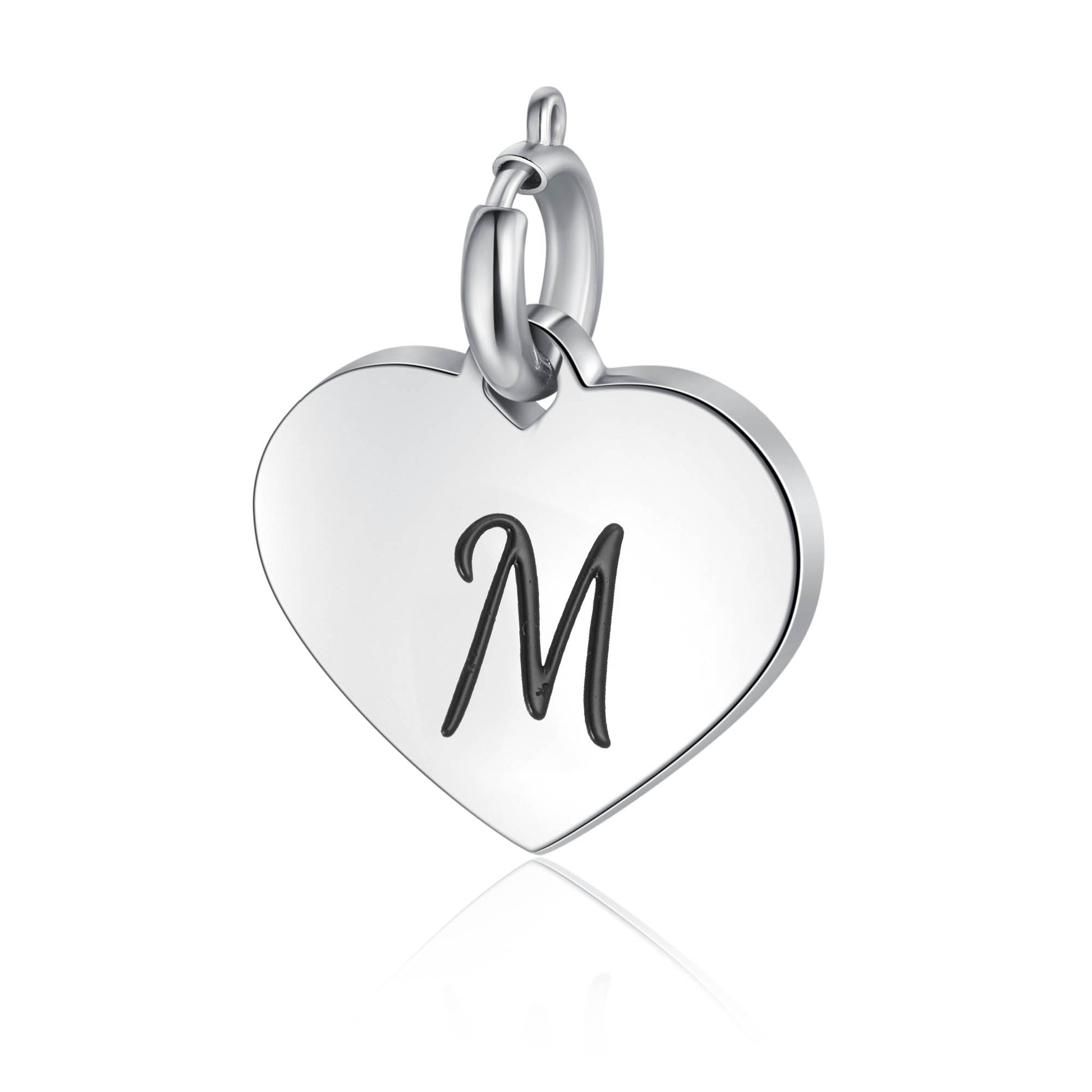 Ciondolo Cuore Lettera in acciaio inox Personal - Brand Gioielli