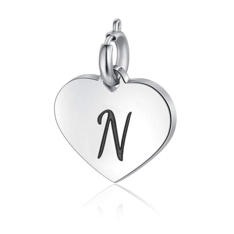 Ciondolo cuore lettera