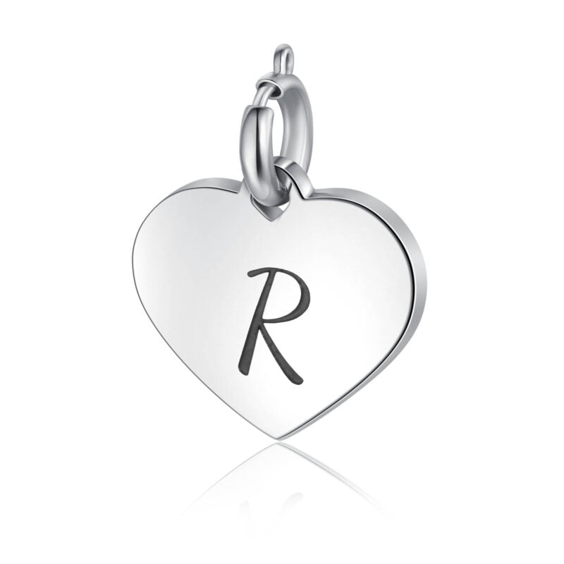 Ciondolo cuore lettera