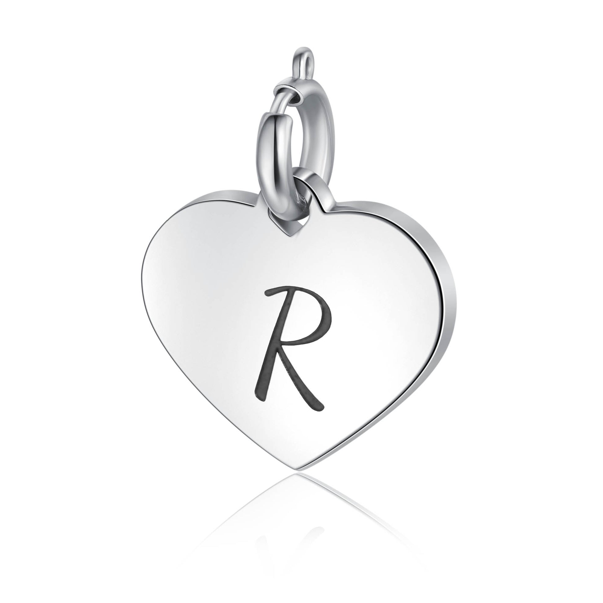 Ciondolo Cuore Lettera in acciaio inox Personal - Brand Gioielli